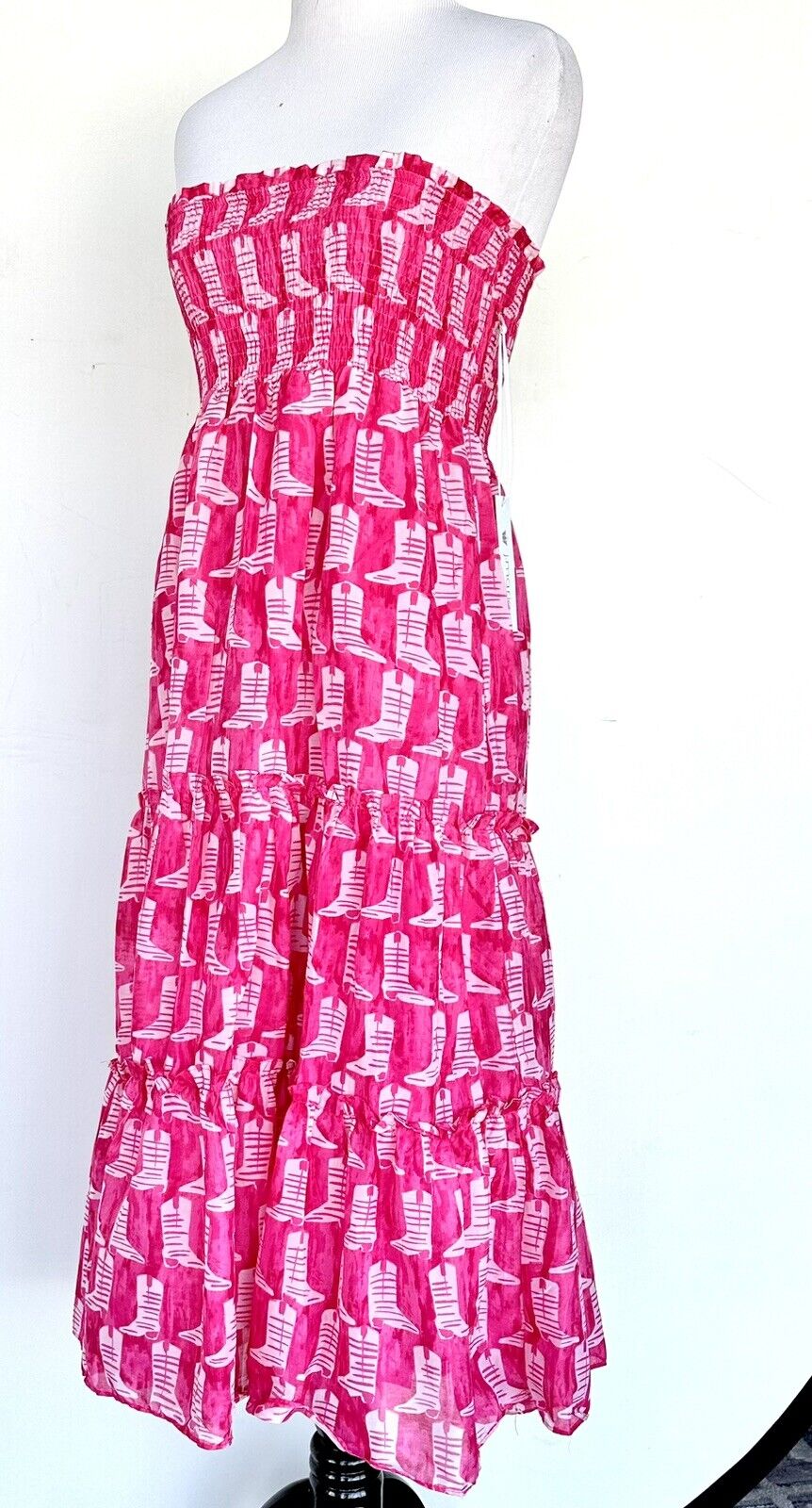 J Marie Dolly Tiered Midi Skirt / Dress size M Retail $158 Price $59 NWT