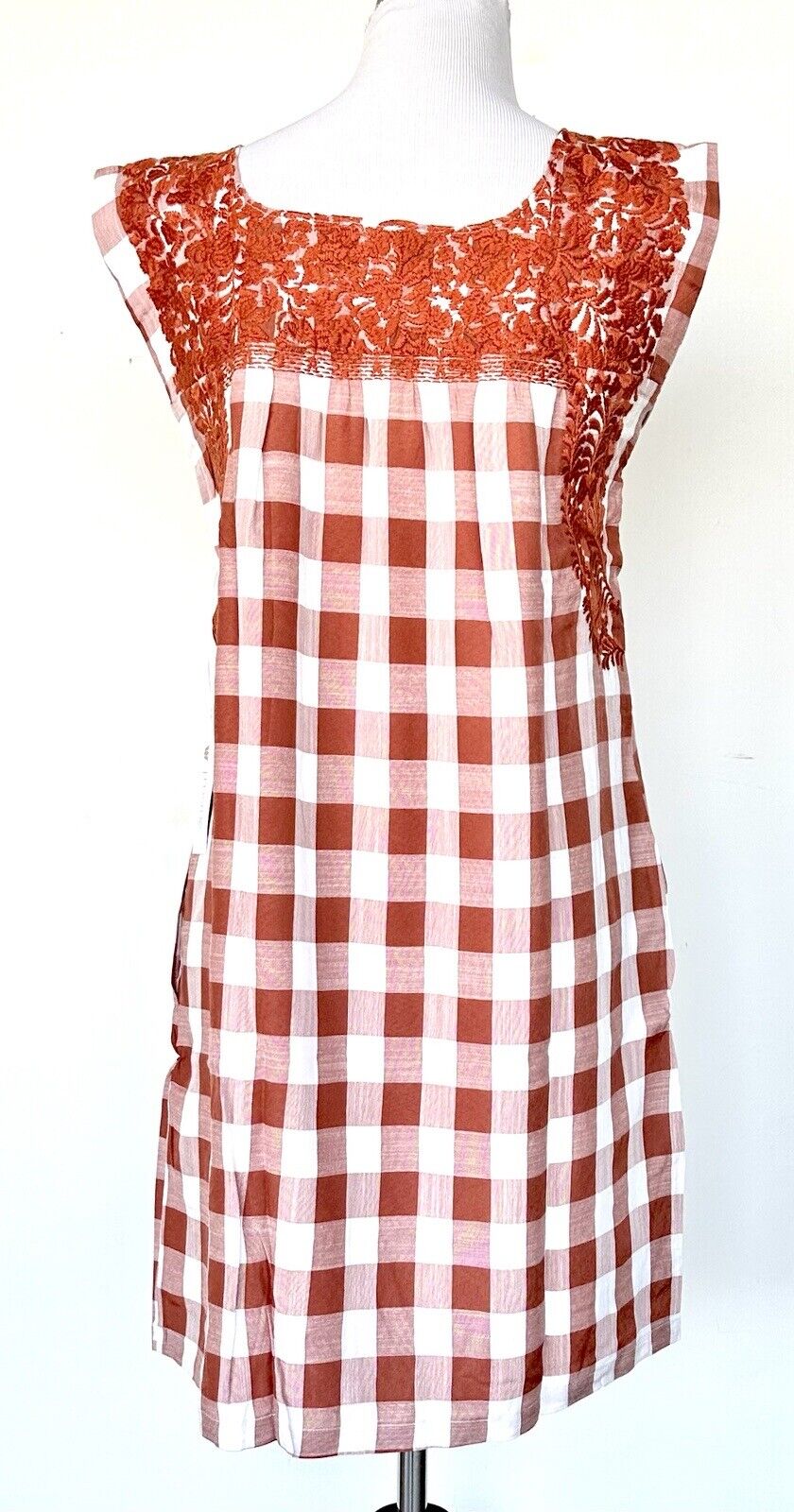 J Marie embroidered Stockton Dress size XS Retail $114 Check Plaid