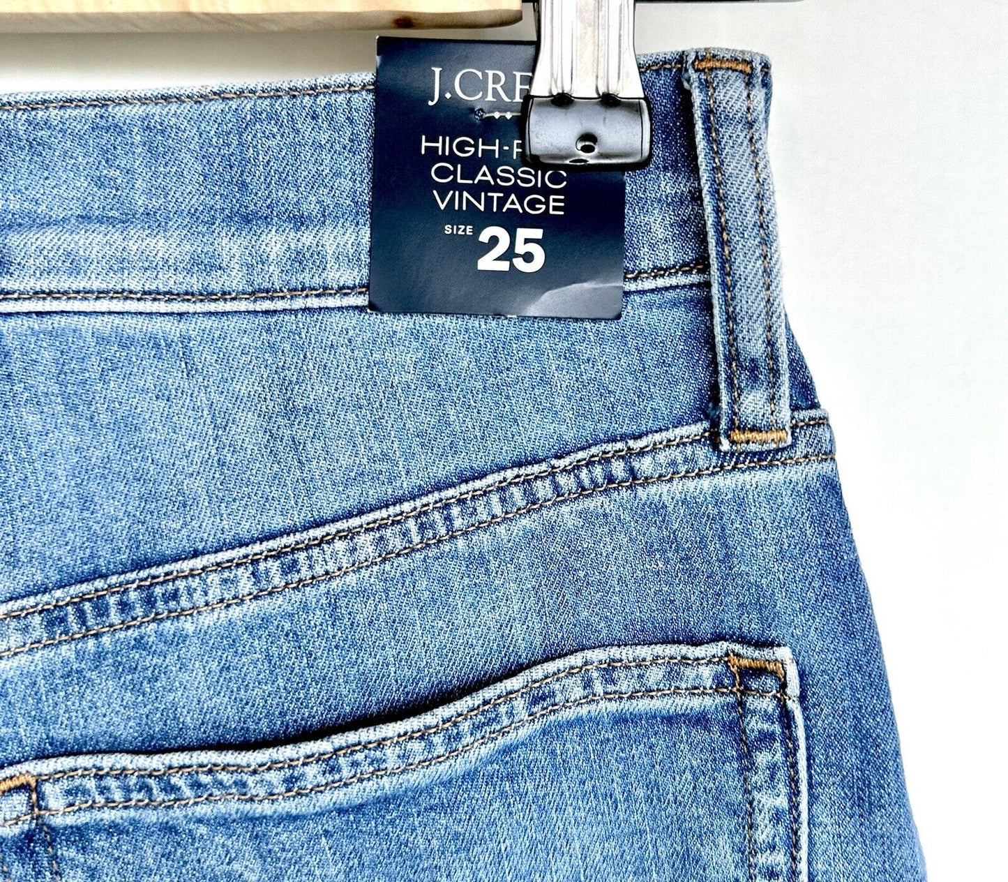 J Crew Classic Vintage Jeans High Rise Size 25 Retail $128 Stretch