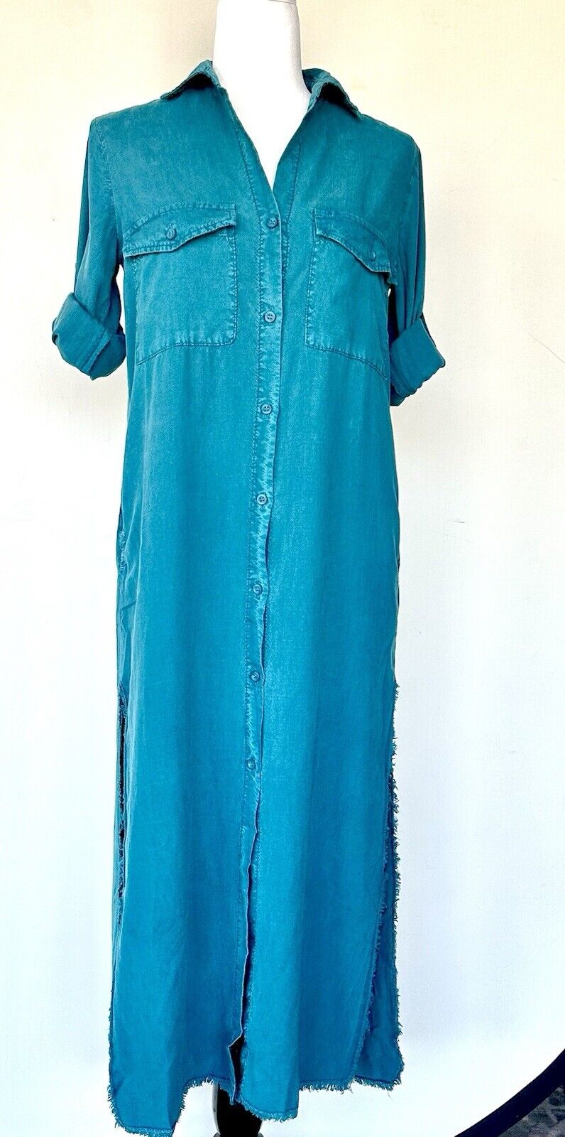Sundance Cloth &  Stone Bernadette Shirt Dress Jade Retail $148 Chambray  XS