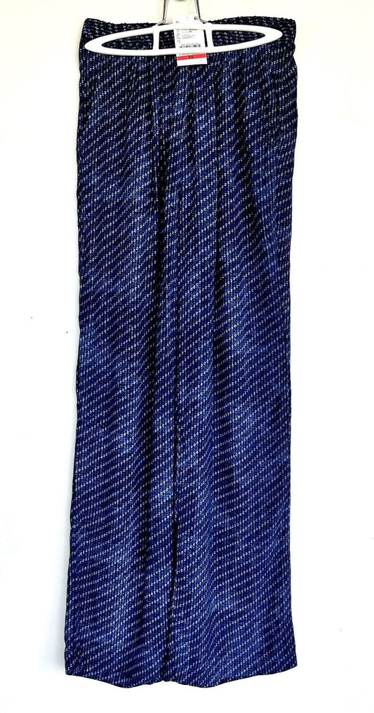 Karen Kane Navy Stripe Elastic Waist Pants XS Retail $128 Price $44 NWT