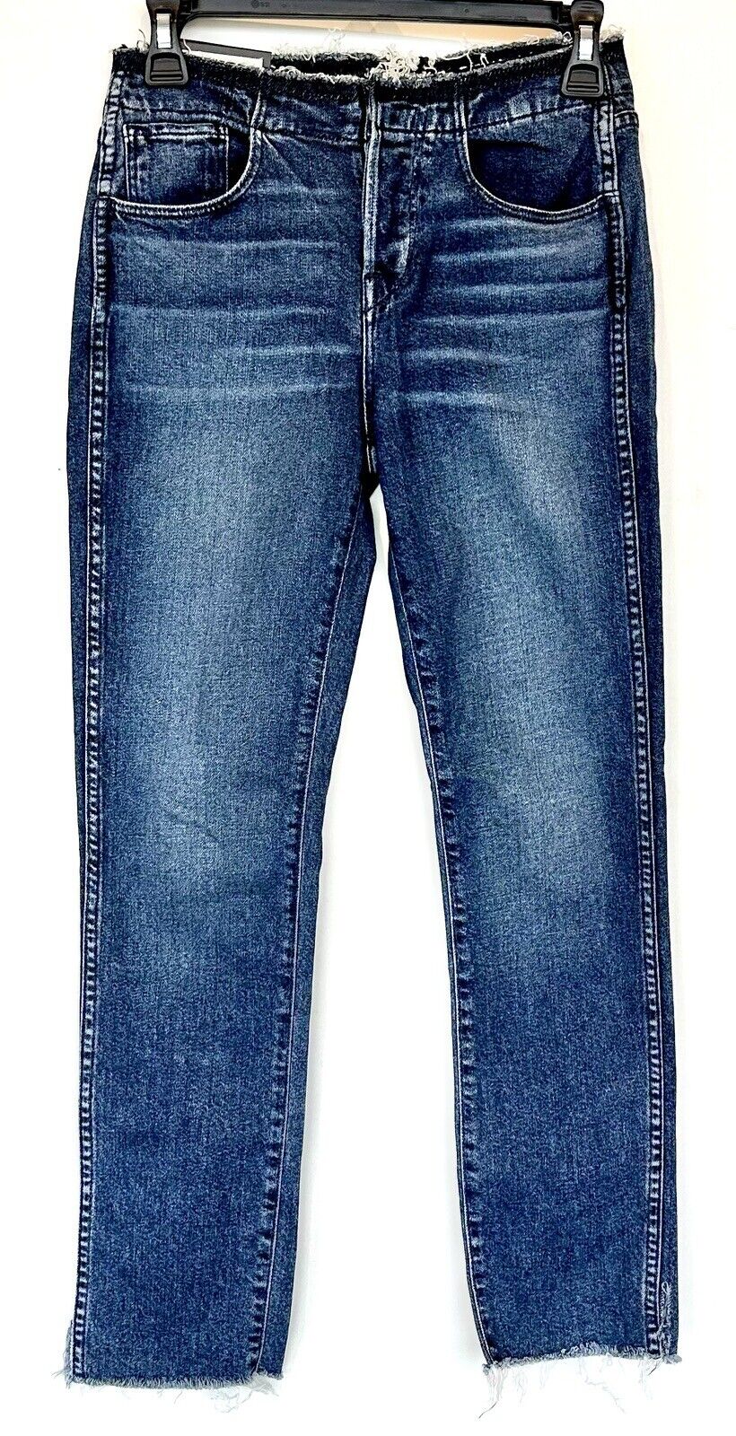 3x1 Womens NWT Size 24 Blue Raw Edge Shelter Slim High Rise Jeans Retail $285