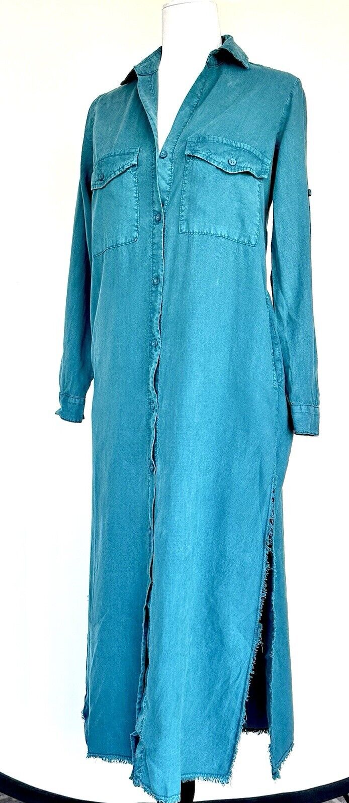 Sundance Cloth &  Stone Bernadette Shirt Dress Jade Retail $148 Chambray  XS