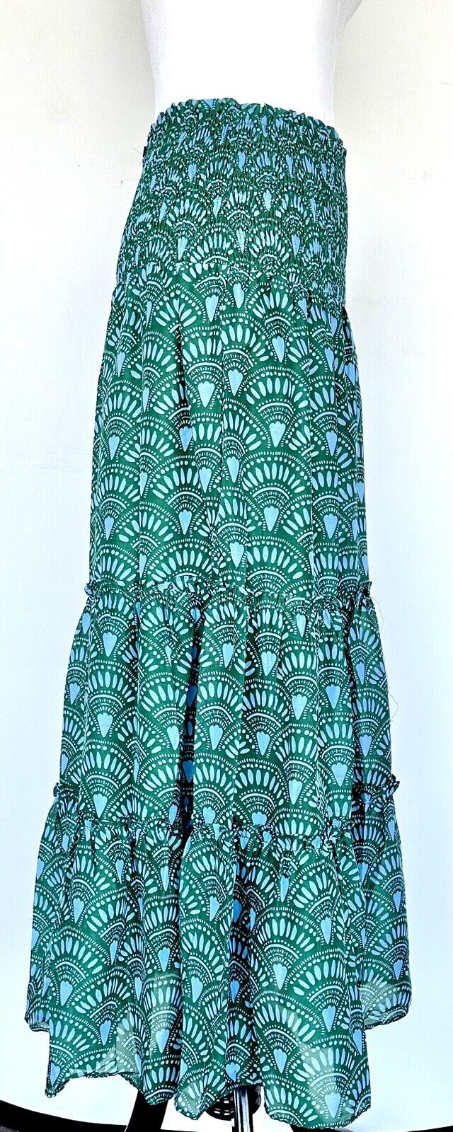 J Marie Norah Tiered Midi Skirt/ Dress size M Retail $158 Price $59 NWT