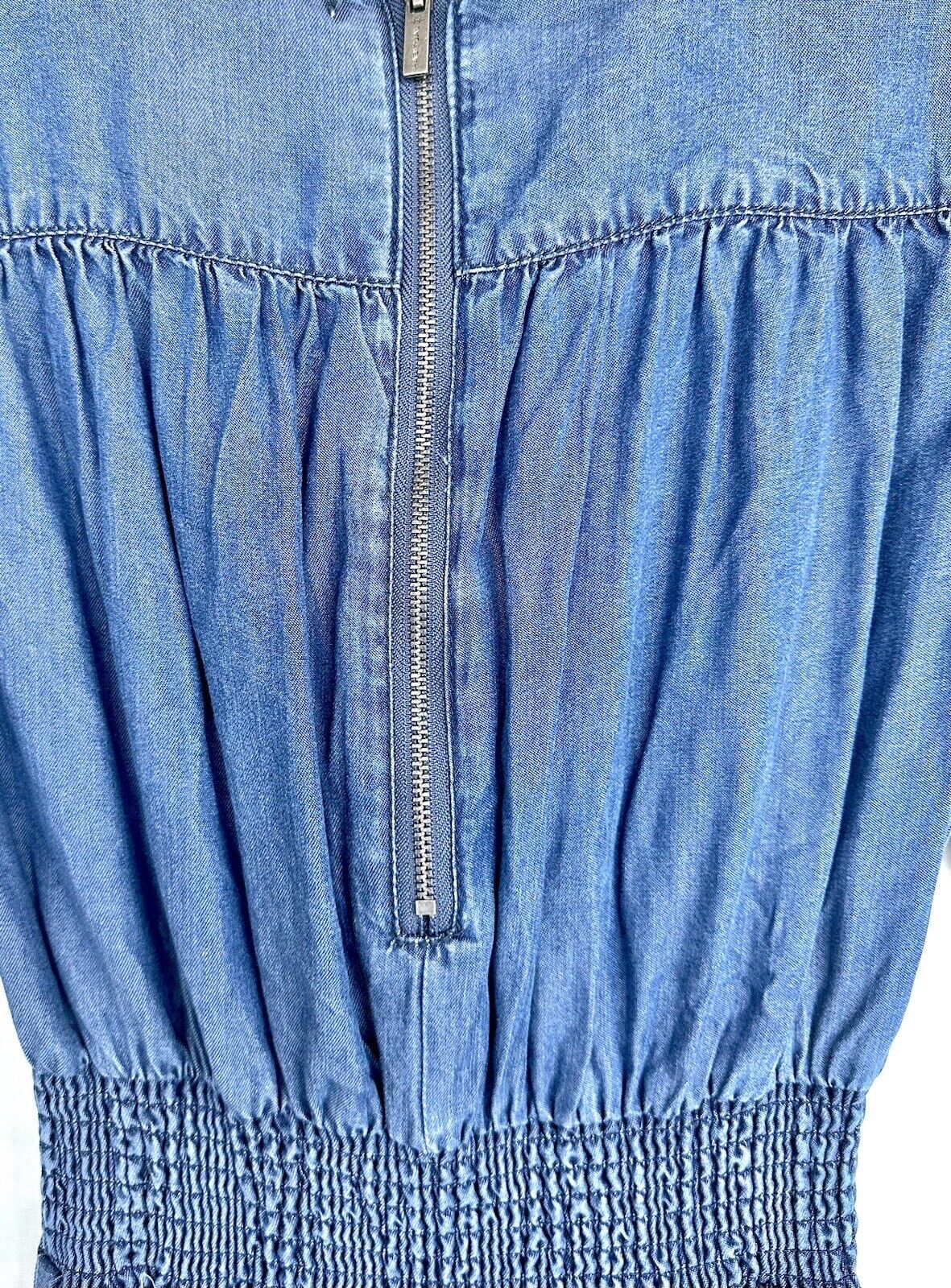 HABITUAL Kids' Smocked Wide-leg Jumpsuit Denim Age 14 Retails $64 Price $44