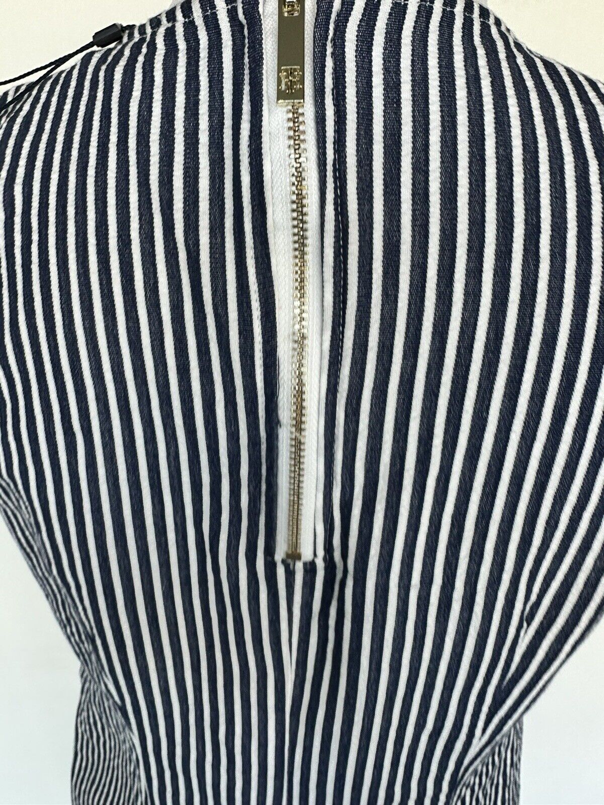 Tommy Hilfiger Sleeveless Dress Blue White Striped Retails $99 Price $59 4P