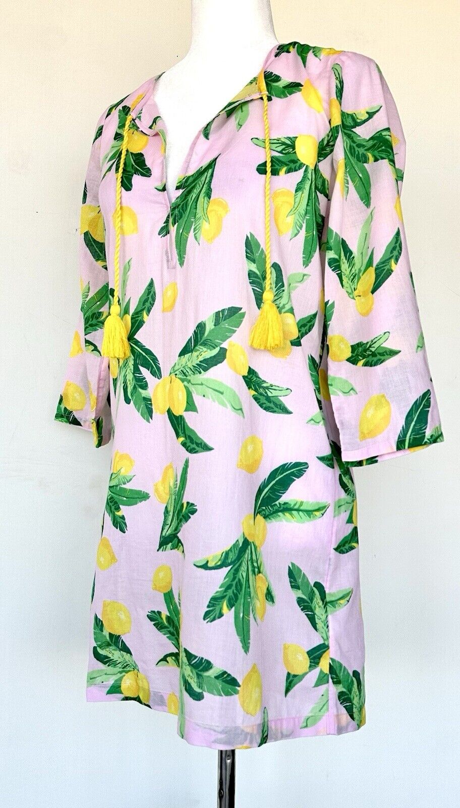 J Crew Cotton Cover Up Lemon Design Retail $89.50 XXS