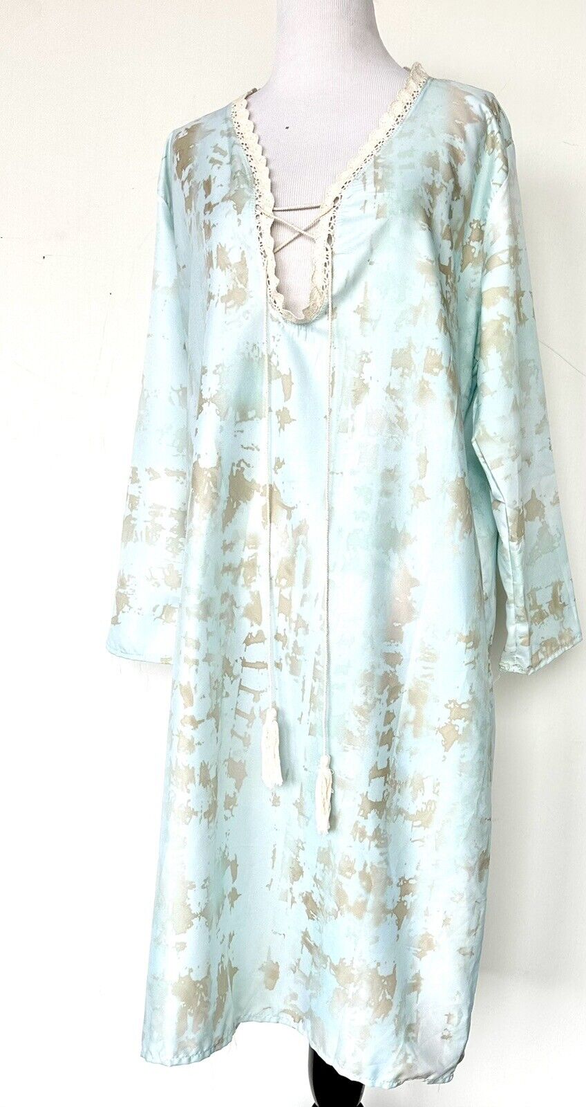 Lulla by bindya mint tunic cover up / Caftan OS Retails $75 Price $39 NWT