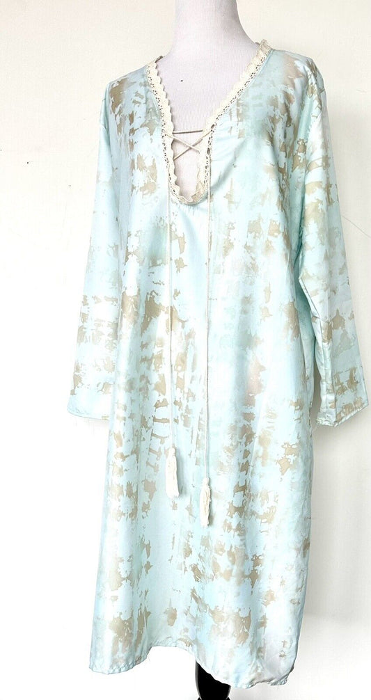 Lulla by bindya mint tunic cover up / Caftan OS Retails $75 Price $39 NWT