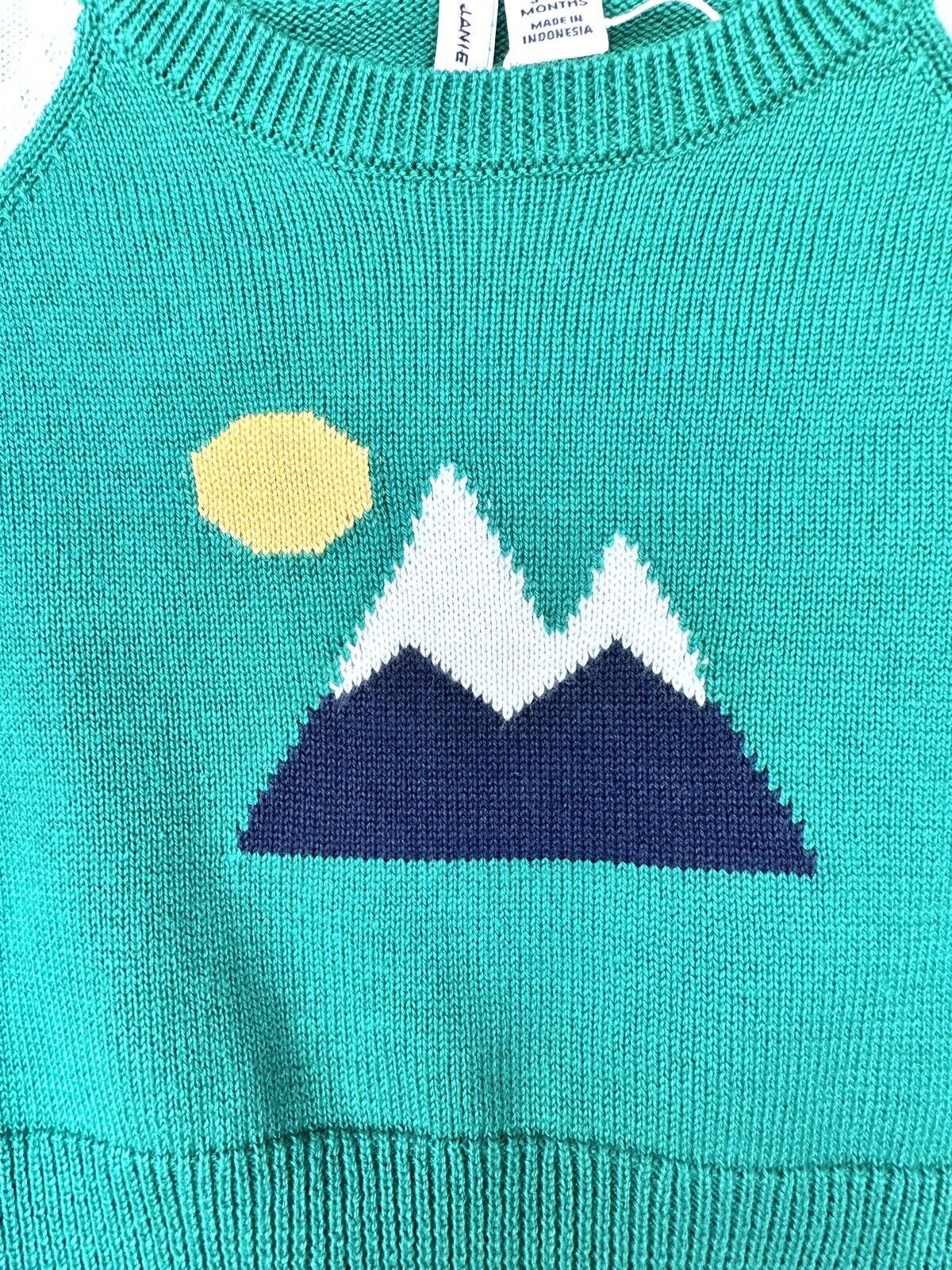 Janie And Jack Green Landscape Sweater Age 3-6 M Retail $49 Price $29 NWT