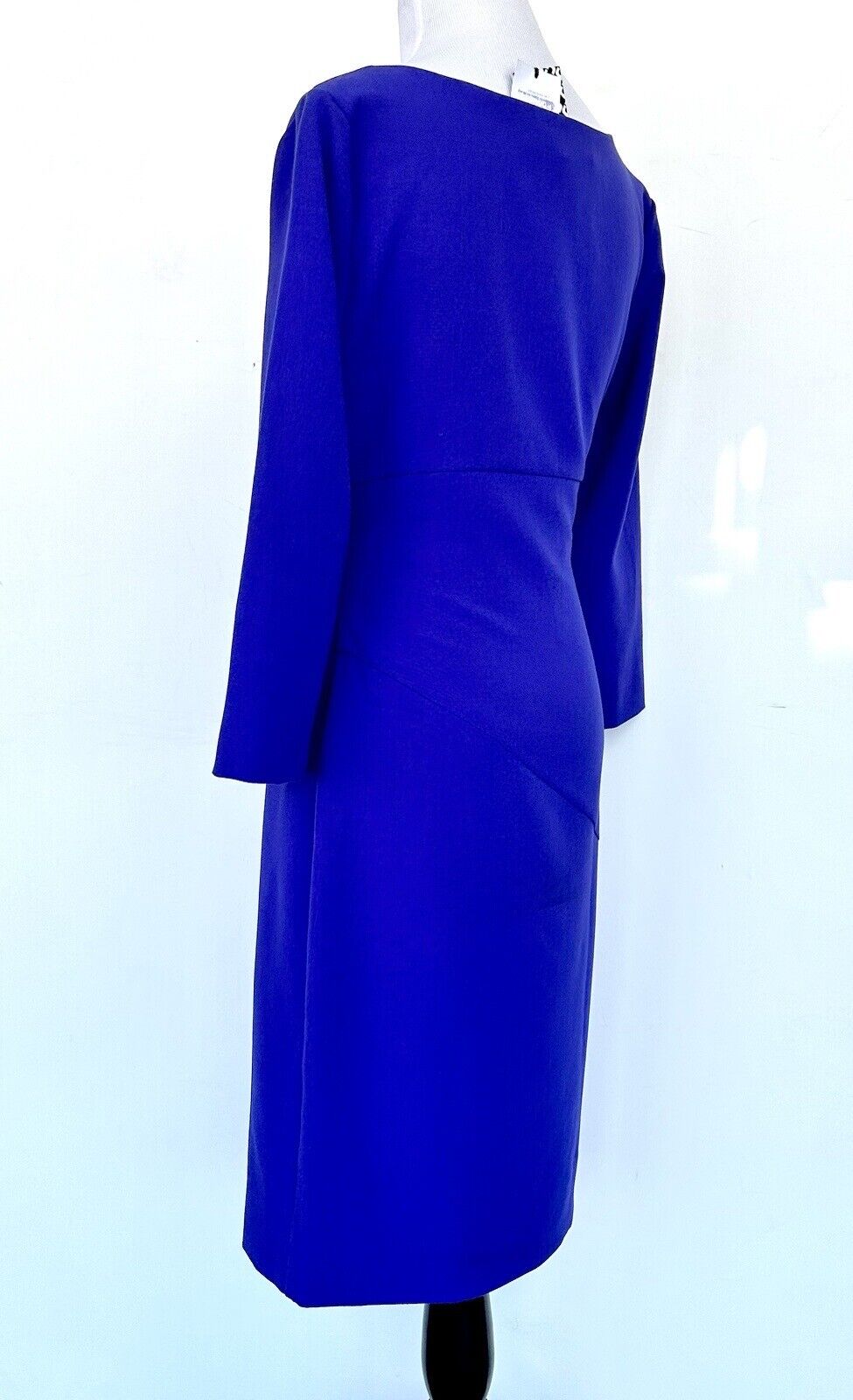 Diane von Furstenberg Dress Chrome Purple Ruched Hip Retail $378 Size 6 NWT