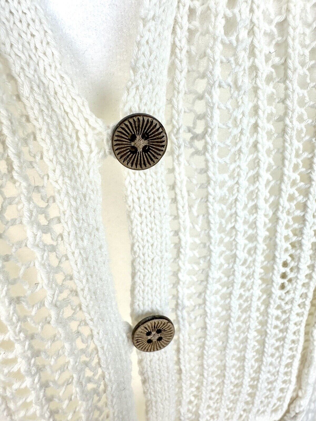 Sundance Medora Crochet Knit Cover Up Retails $148 XS Linen Cotton