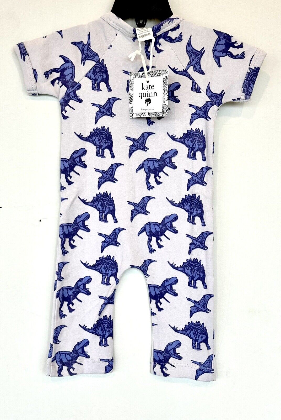 Kate Quinn SS Kimono Style Jumpsuit Organic Cotton Dinosaur 3-6 M Retail $38