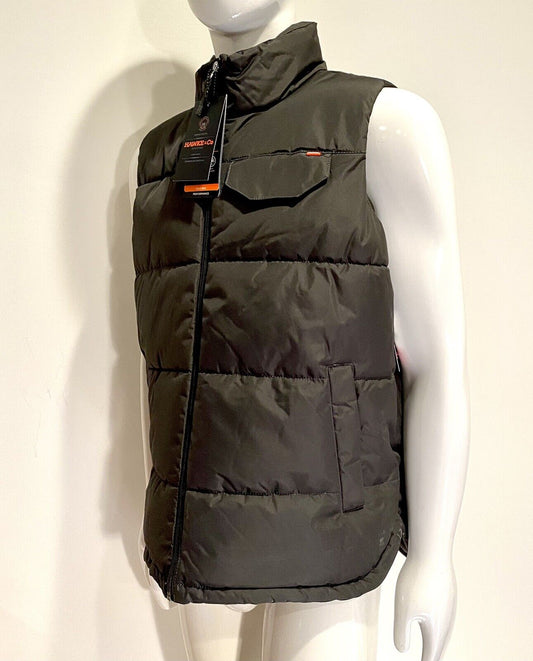 Hawke & Co Heavyweight Shell Carbon Puffa Vest Jacket Retail $150 Price $79 XL