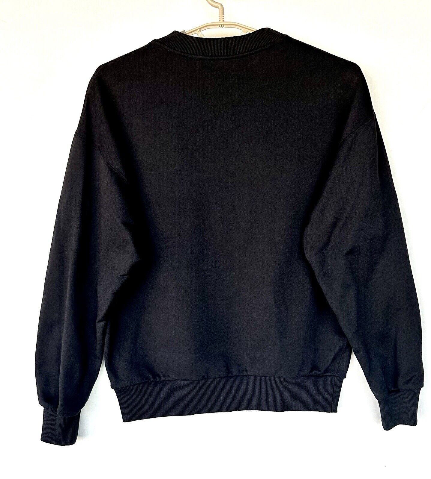 Dolce & Gabbana Black Raised Letter Logo Sweatshirt Mens Retails $896 XS