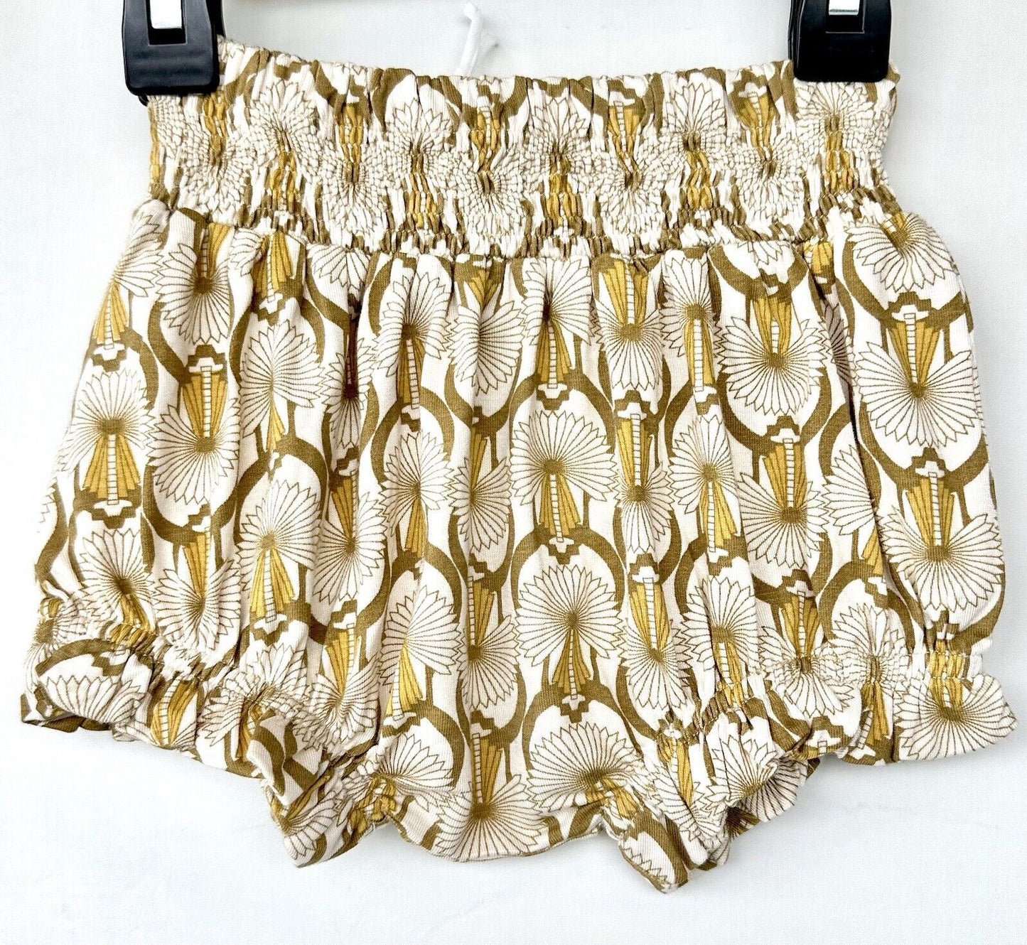 Kate Quinn Smocked Waist Bloomer Neutral Deco Retails 24 Bamboo Size 12-18 M