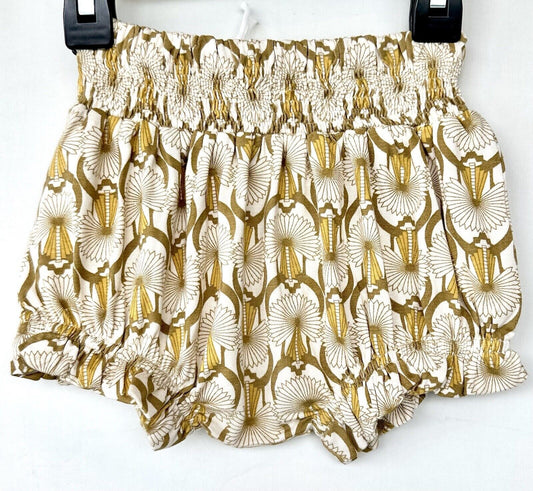Kate Quinn Smocked Waist Bloomer Neutral Deco Retails 24 Bamboo Size 12-18 M