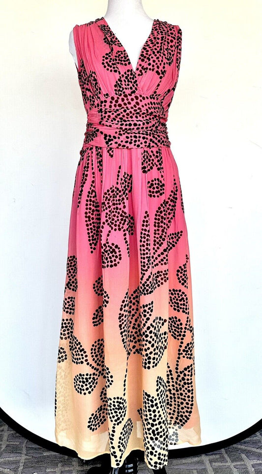 Anthropologie Verb Pallavi Singhee Chiffon Maxi Dress XS Retail $230 Price $148