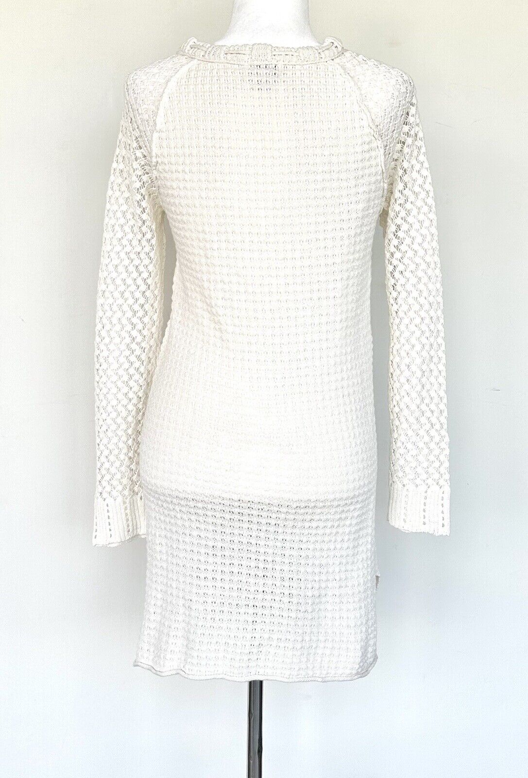 Sundance Medora Crochet Knit Cover Up Retails $148 XS Linen Cotton