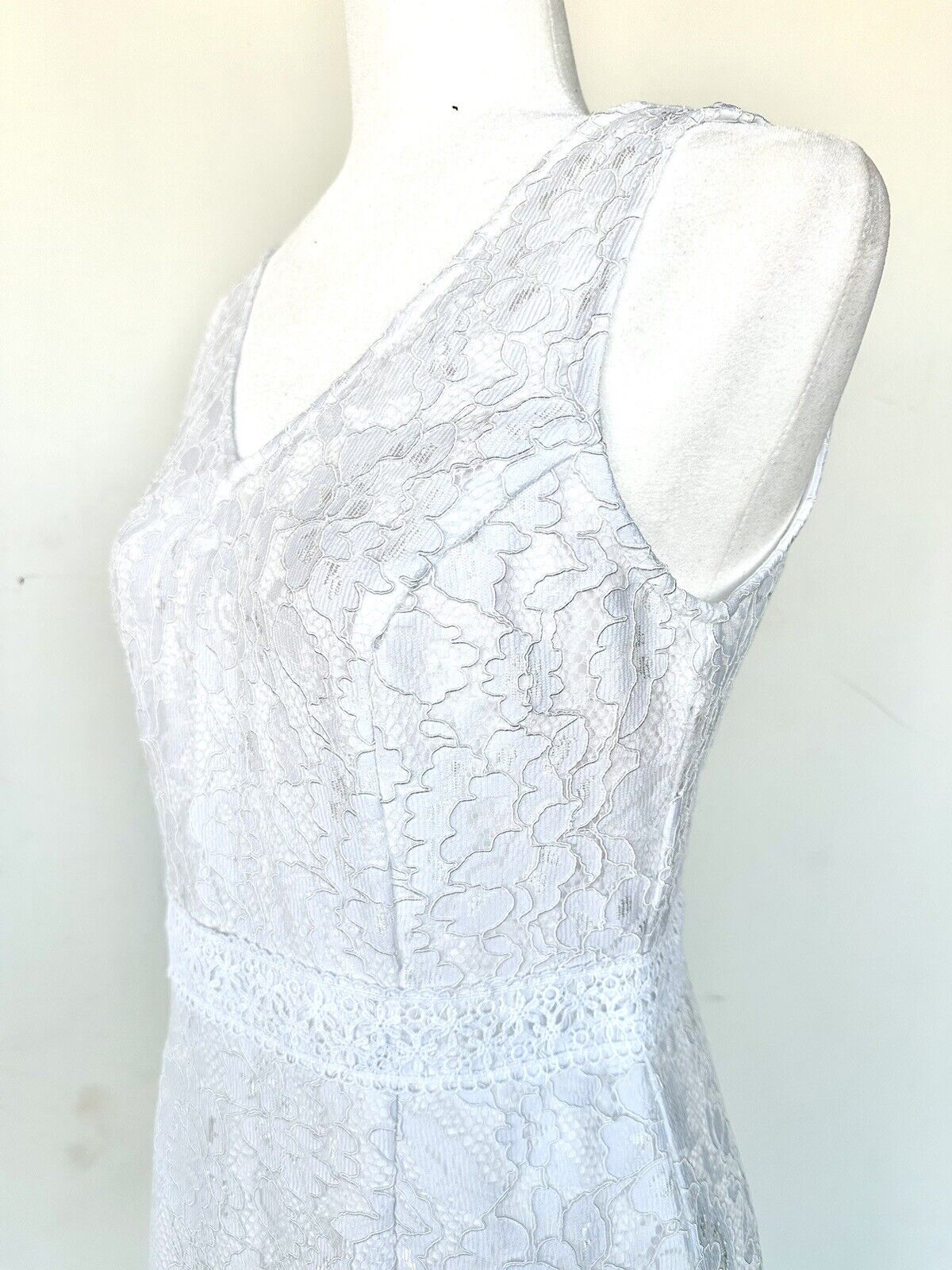 Nanette Lepore White Soutache Lace Mermaid Dress Retail $179 Size 6