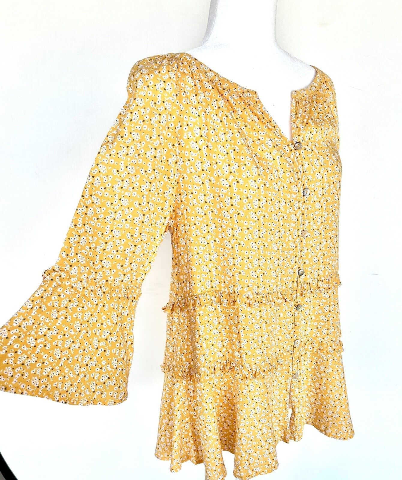 Beach Lunch Lounge Top Long Sleeve XS Retail $78 Price $45 Suella Boho