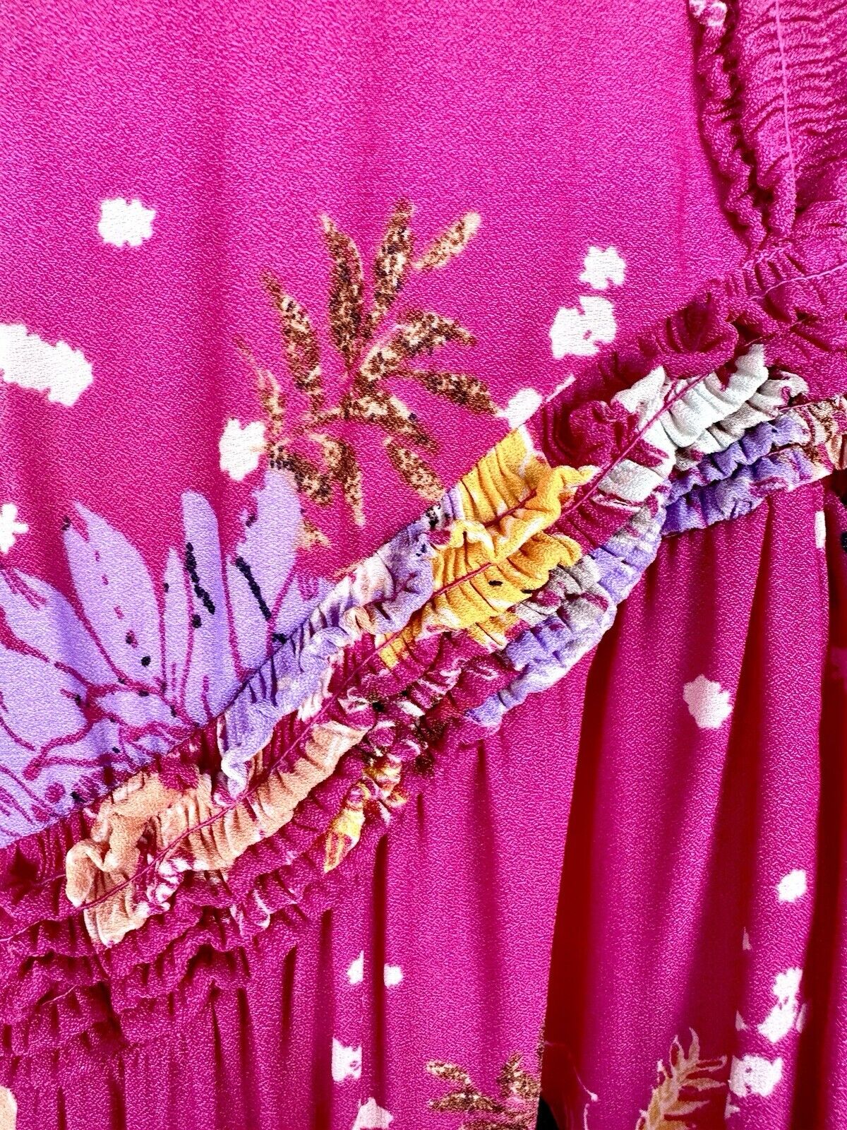 Free People Pink Ruffle Short Dress Retail $88 Price $48 NWT Size XS