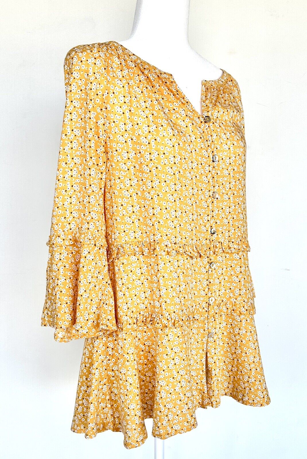 Beach Lunch Lounge Top Long Sleeve XS Retail $78 Price $45 Suella Boho