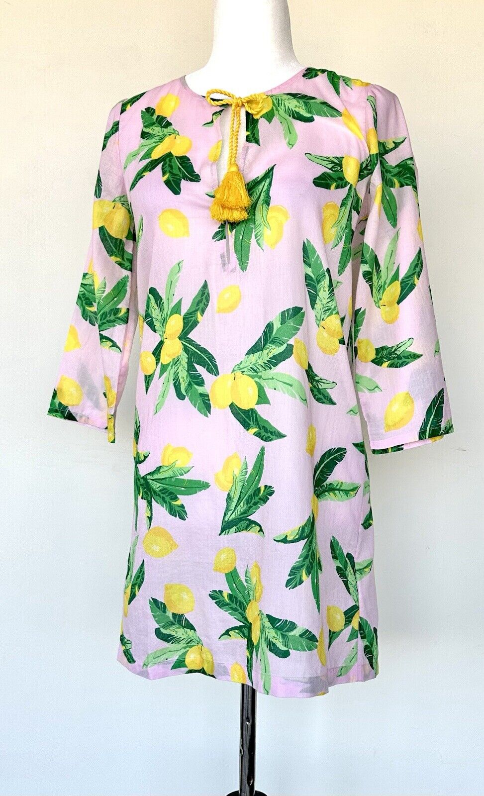 J Crew Cotton Cover Up Lemon Design Retail $89.50 XXS