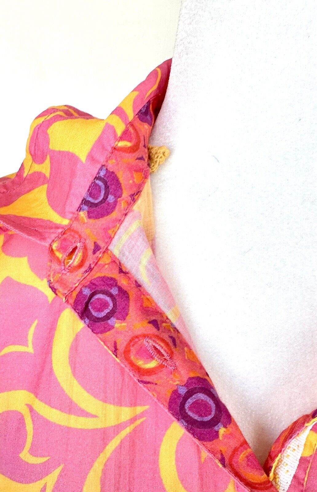 Sundance Natures Joy Shirt Pink Orange Size PXXS Retail $98 NWT