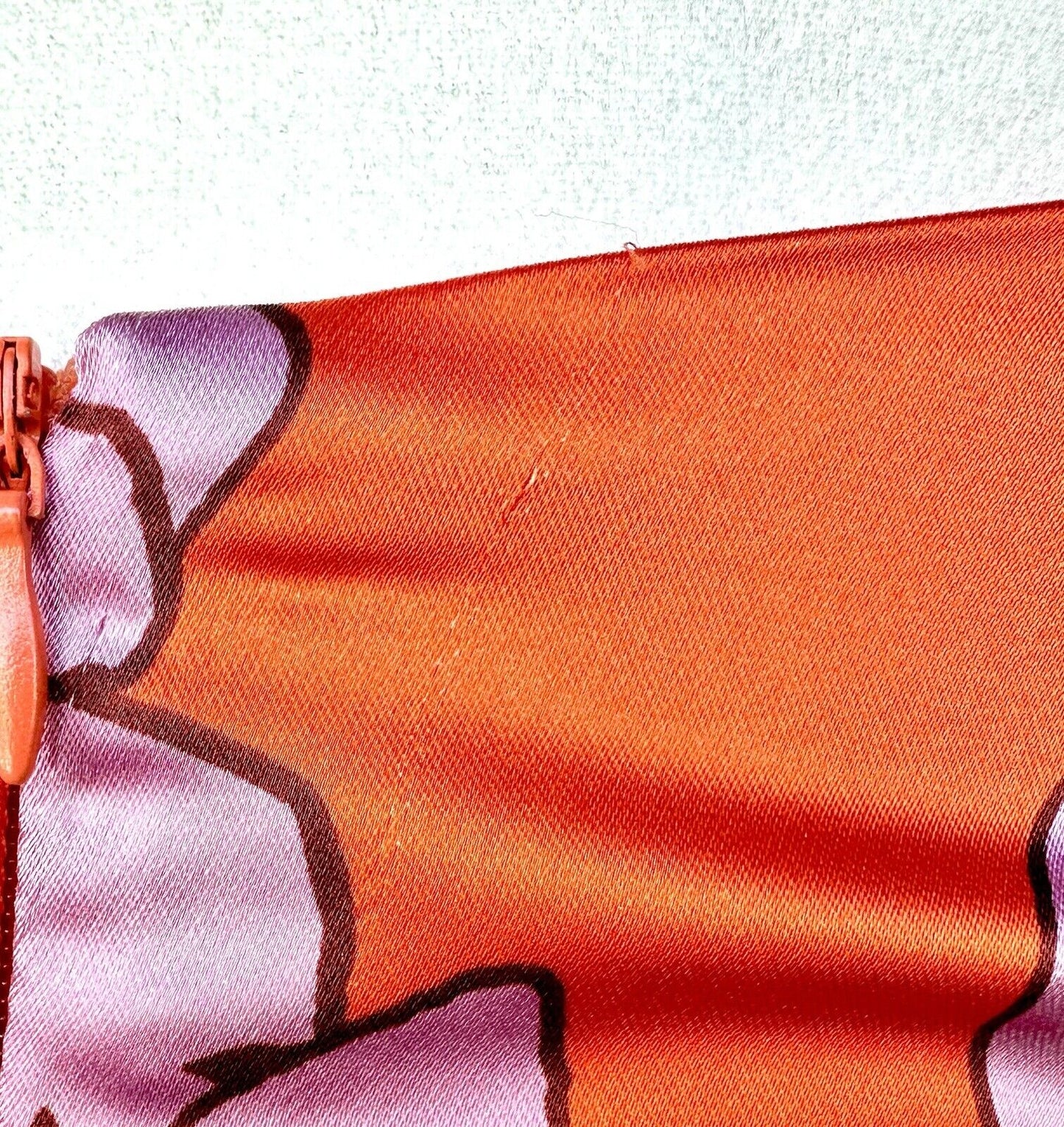 Christian Lacroix Dress Silky Red Lilac Floral Design W/ Cutout. Retail $460 XS