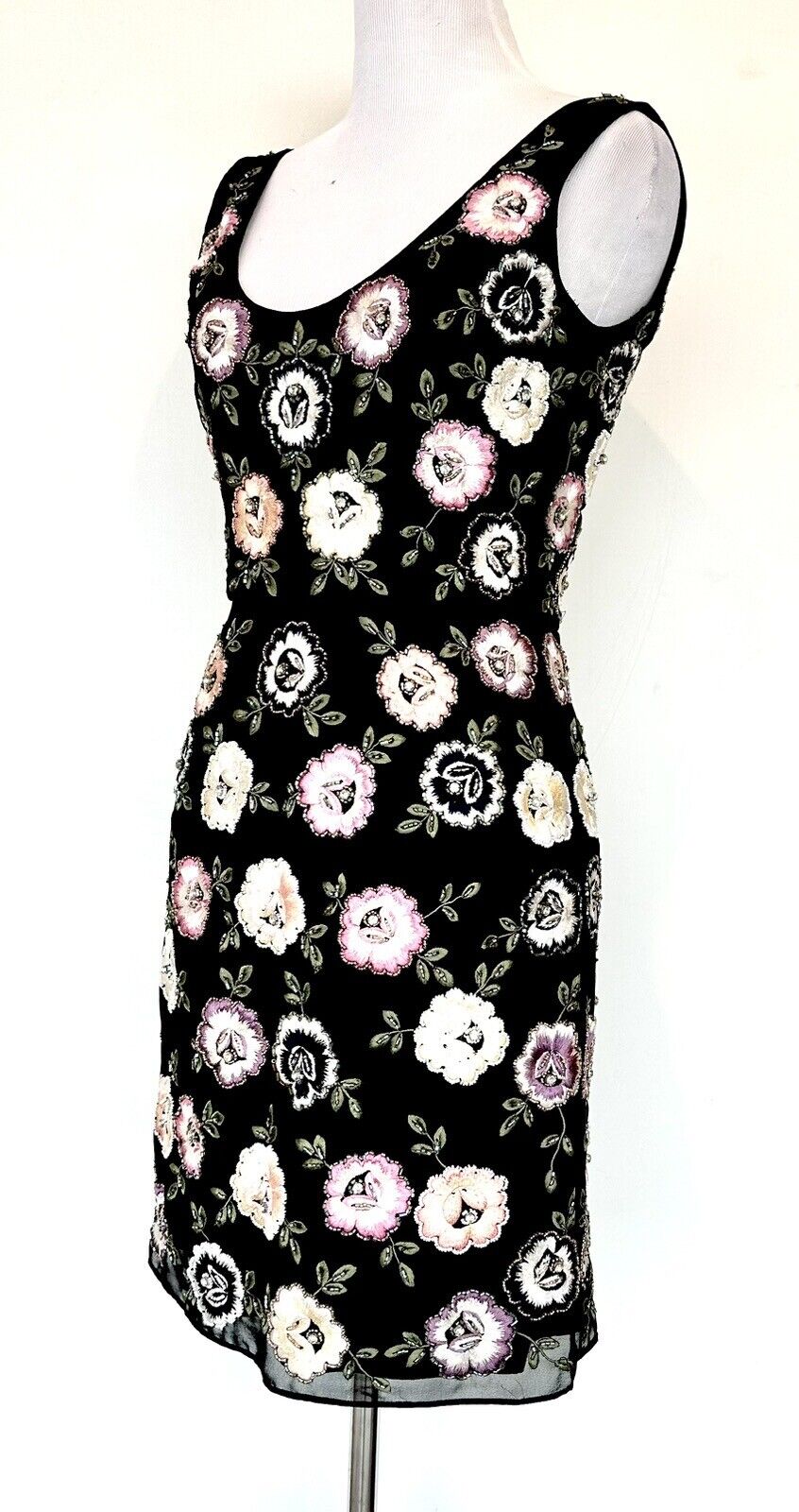 Needle & Thread 2 Beaded Embroidered Floral Mini Sheath Dress  Retail $529