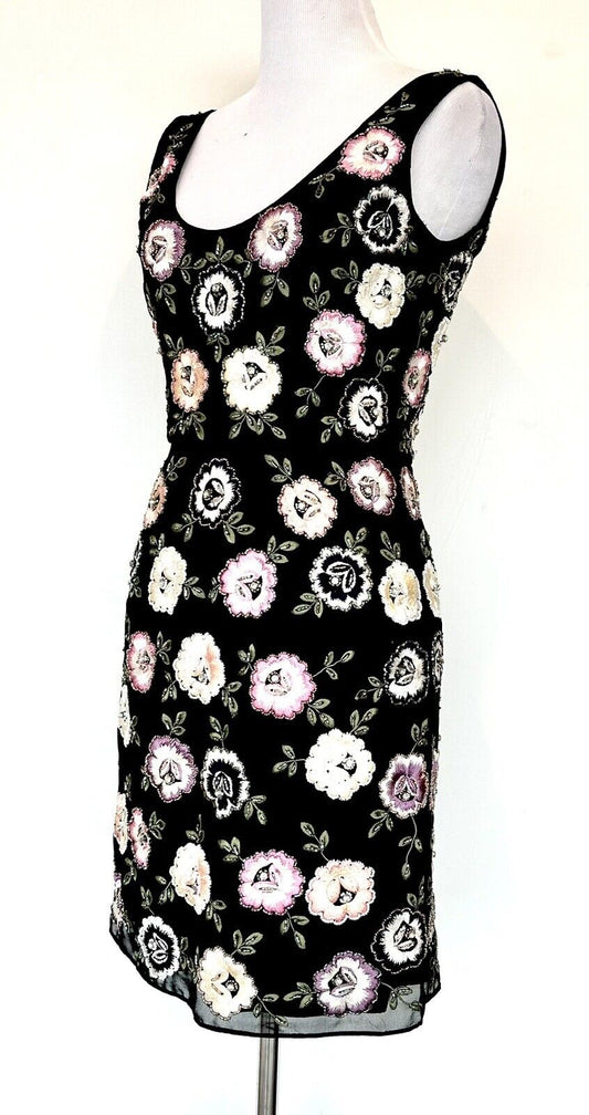 Needle & Thread 2 Beaded Embroidered Floral Mini Sheath Dress  Retail $529