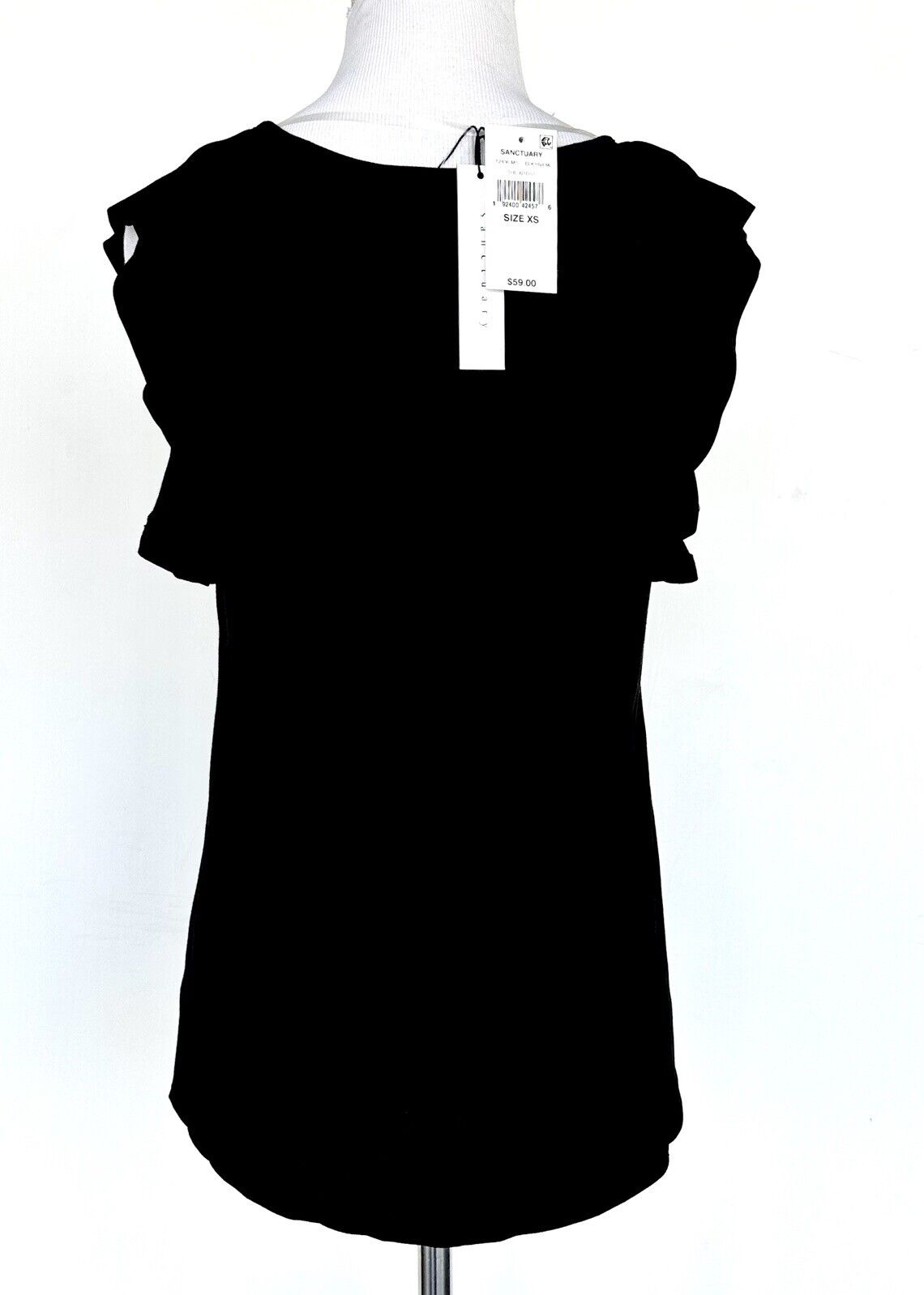 Sanctuary Embroidered Top NWT Retail $59 Price $39 XS Anthropologie Black