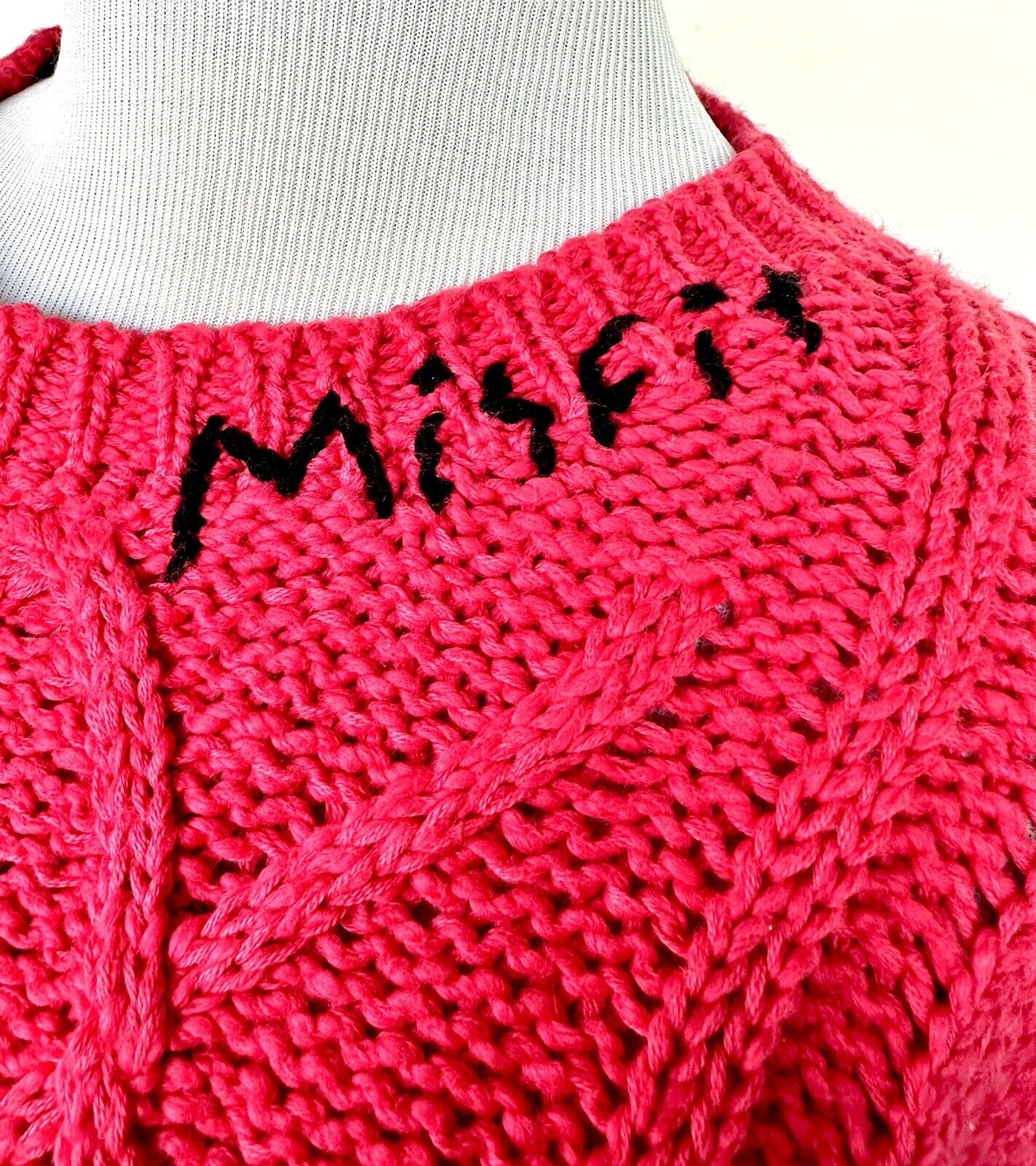 MOTHER The Jumper Cotton Cable Sweater Embroidered Retail $345 XS