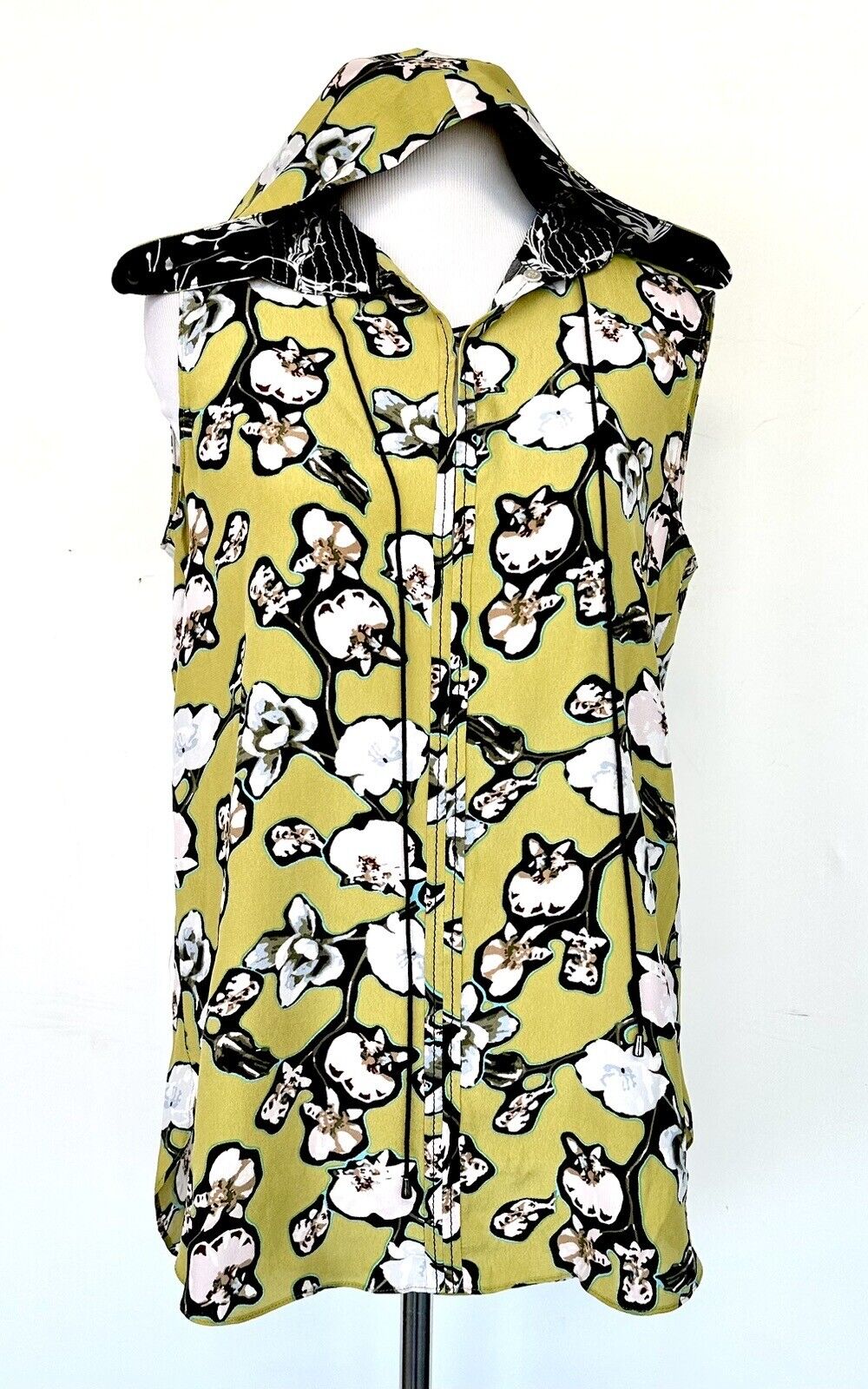 Dorothee Shaumacher Silk Mix Hoody Daydream Meadow Blouse Retail $317 Size 3 (M)
