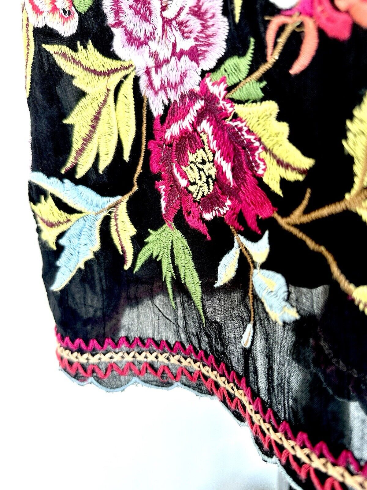 Sundance Embroidered Keiko Blooms Dress Size XS New With Defects Retail $149.98