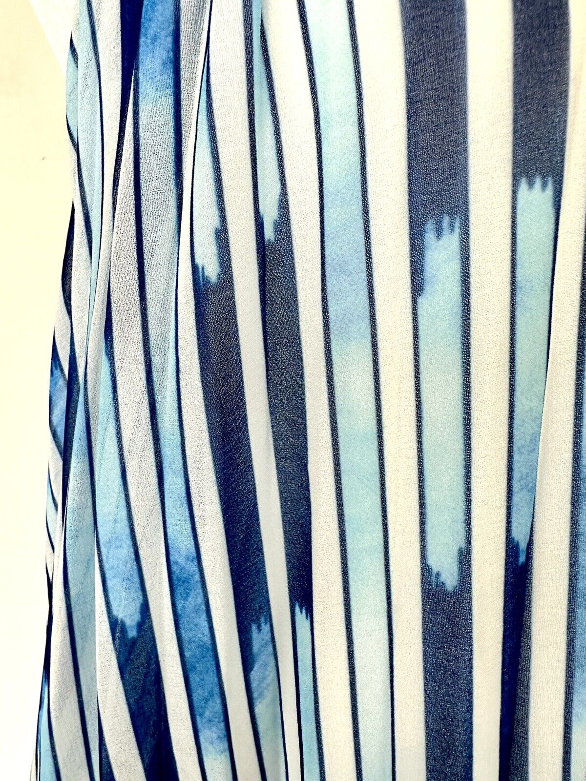 L’atiste By Amy Blue White Long Pleated Dress Halter Retail $105 Price $59 L