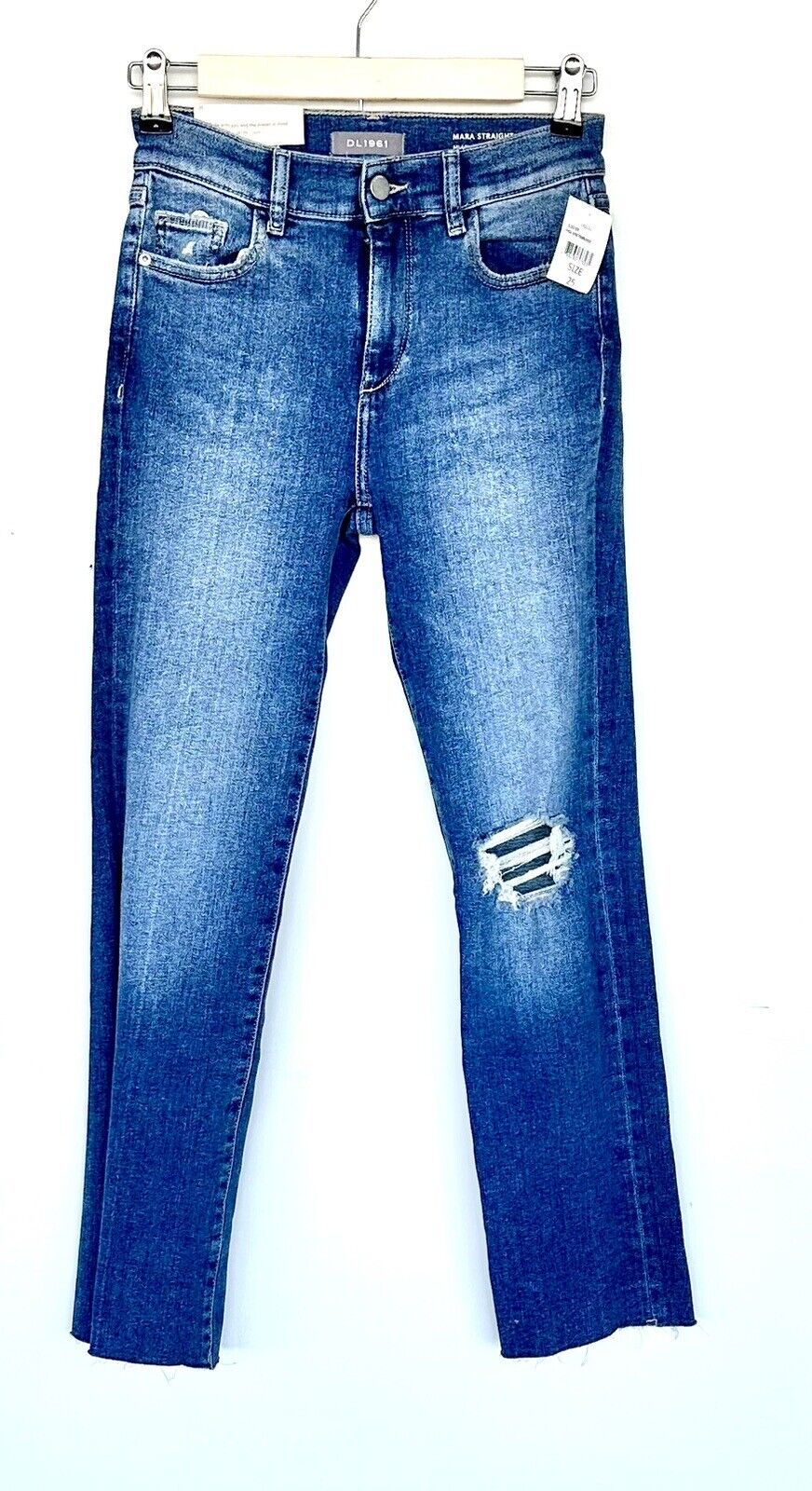 DL1961 Size 25 MARA Straight Instasculpt Denim Mid Rise Ankle Jeans Retail $199
