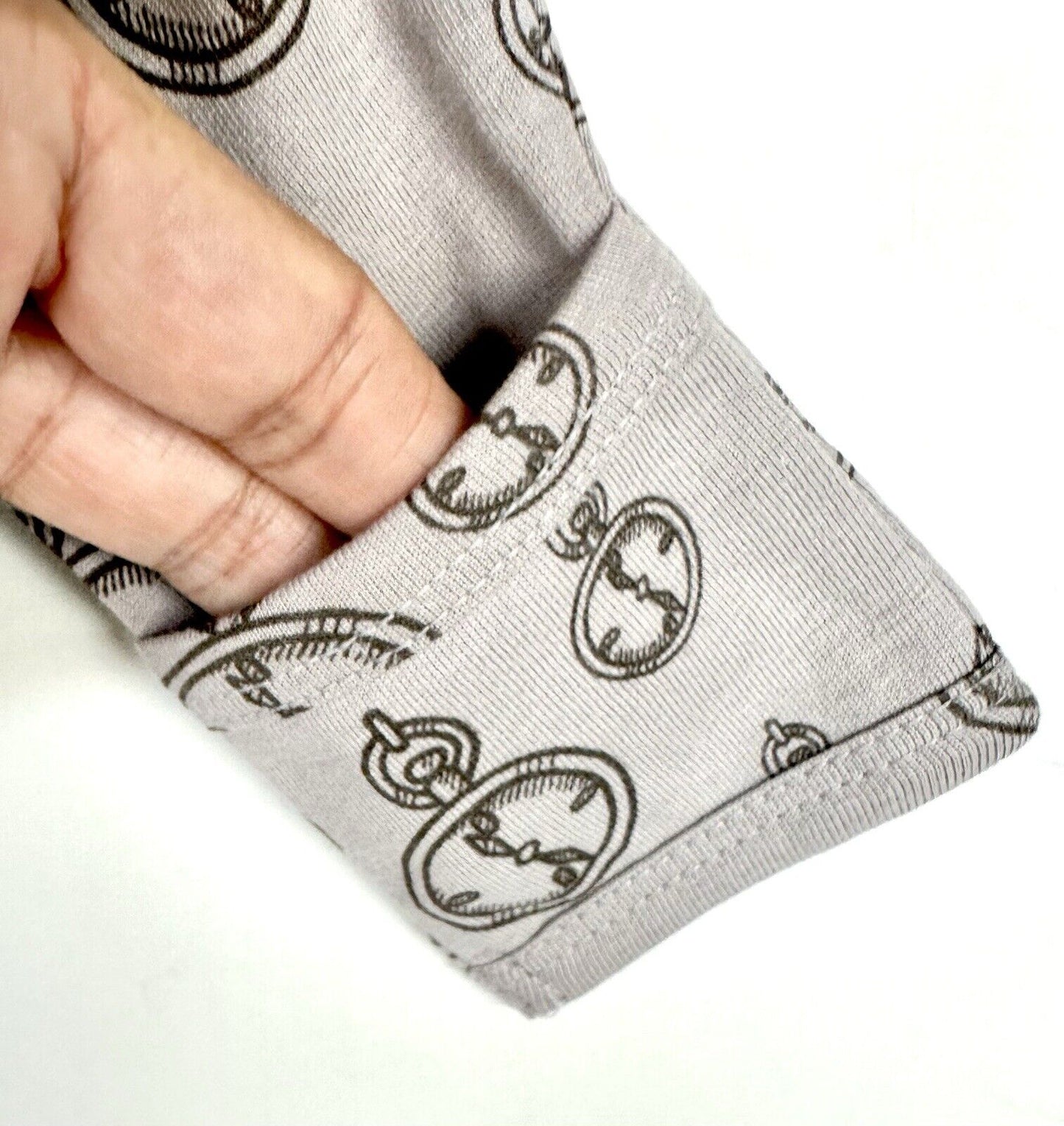 Kate Quinn Bundle Set Footie And Knot Hat Pocket Watch Soft Gray 0-3 M