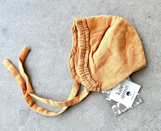 Kate Quinn Ruffle Bonnet Vintage Peach Cotton Gauze Price $16 0-3 M