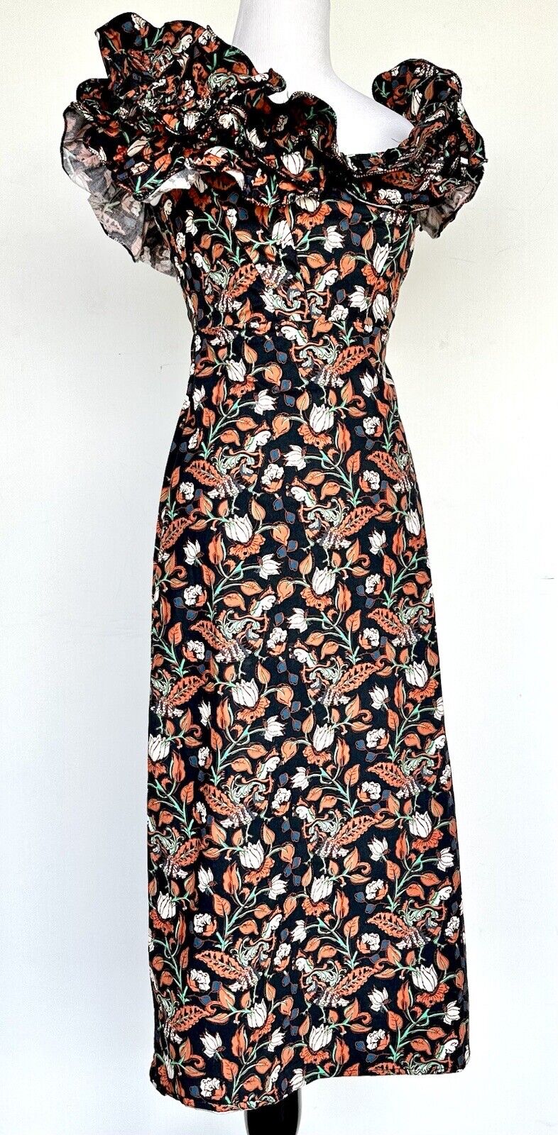Anthropologie Let Me Be Flounce Dress XS Retail $180 Price $96 Off/On Shoulder