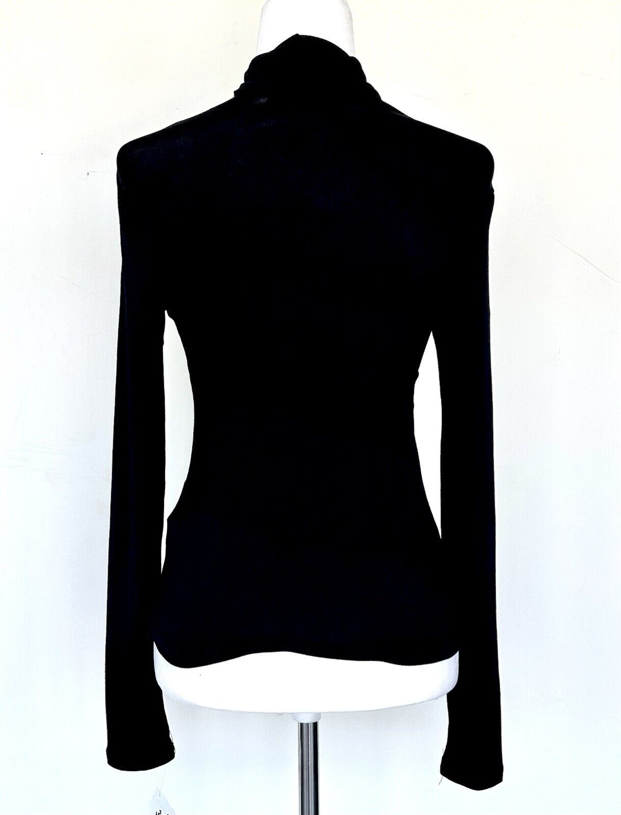 Black Stretch Turtleneck Impeccable Pig Size Small Retails $54