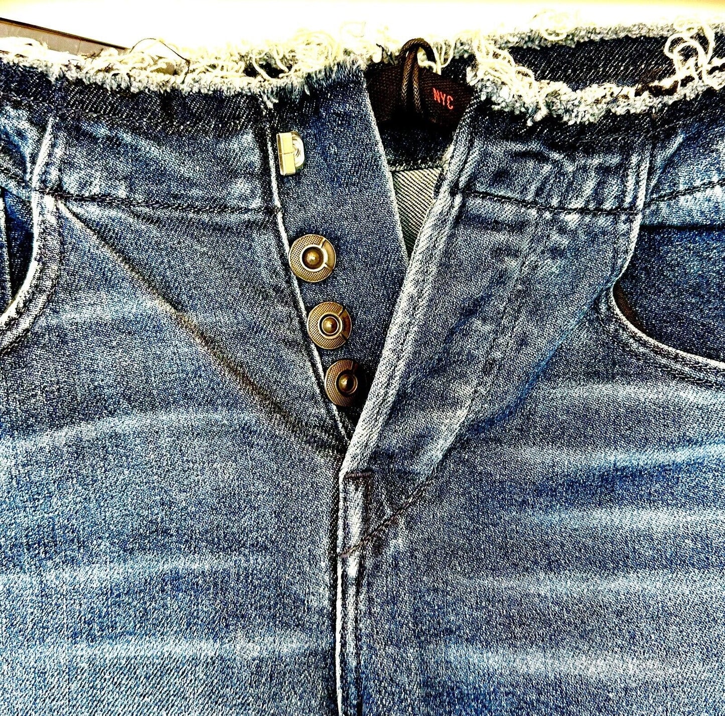 3x1 Womens NWT Size 24 Blue Raw Edge Shelter Slim High Rise Jeans Retail $285