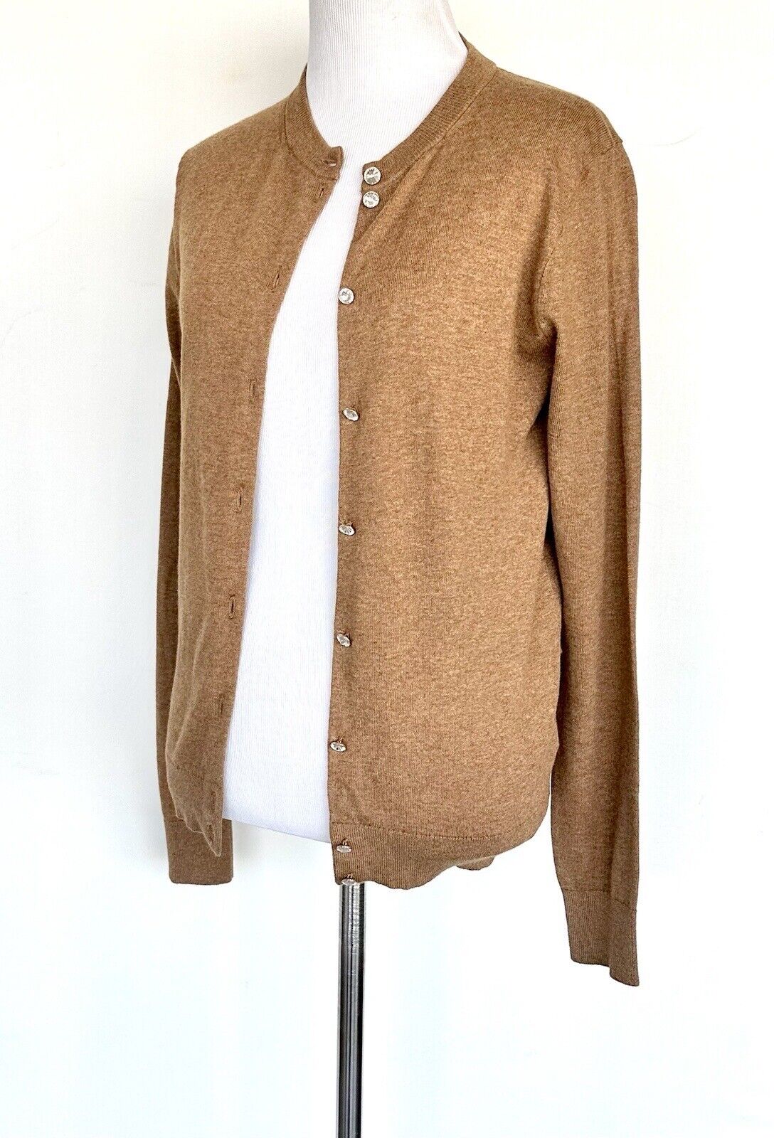 J Crew Cotton Honey Rhinestone Cardigan NWT Retail $79.50 Price $59.50 Size XS