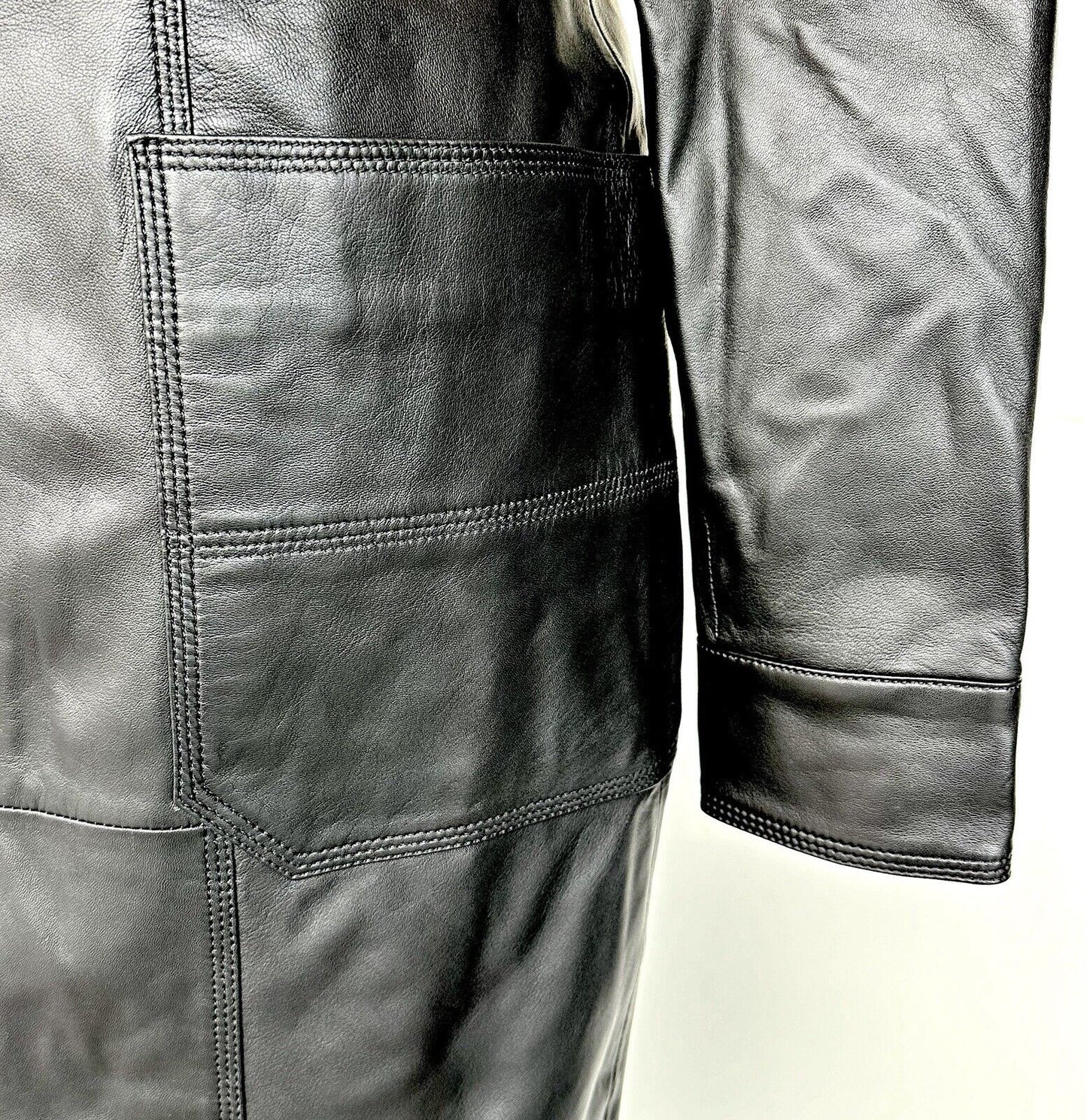 Remain Hanna Black Lamb Leather LS Dress Retails $550 Size US 8 EU 38 NWT