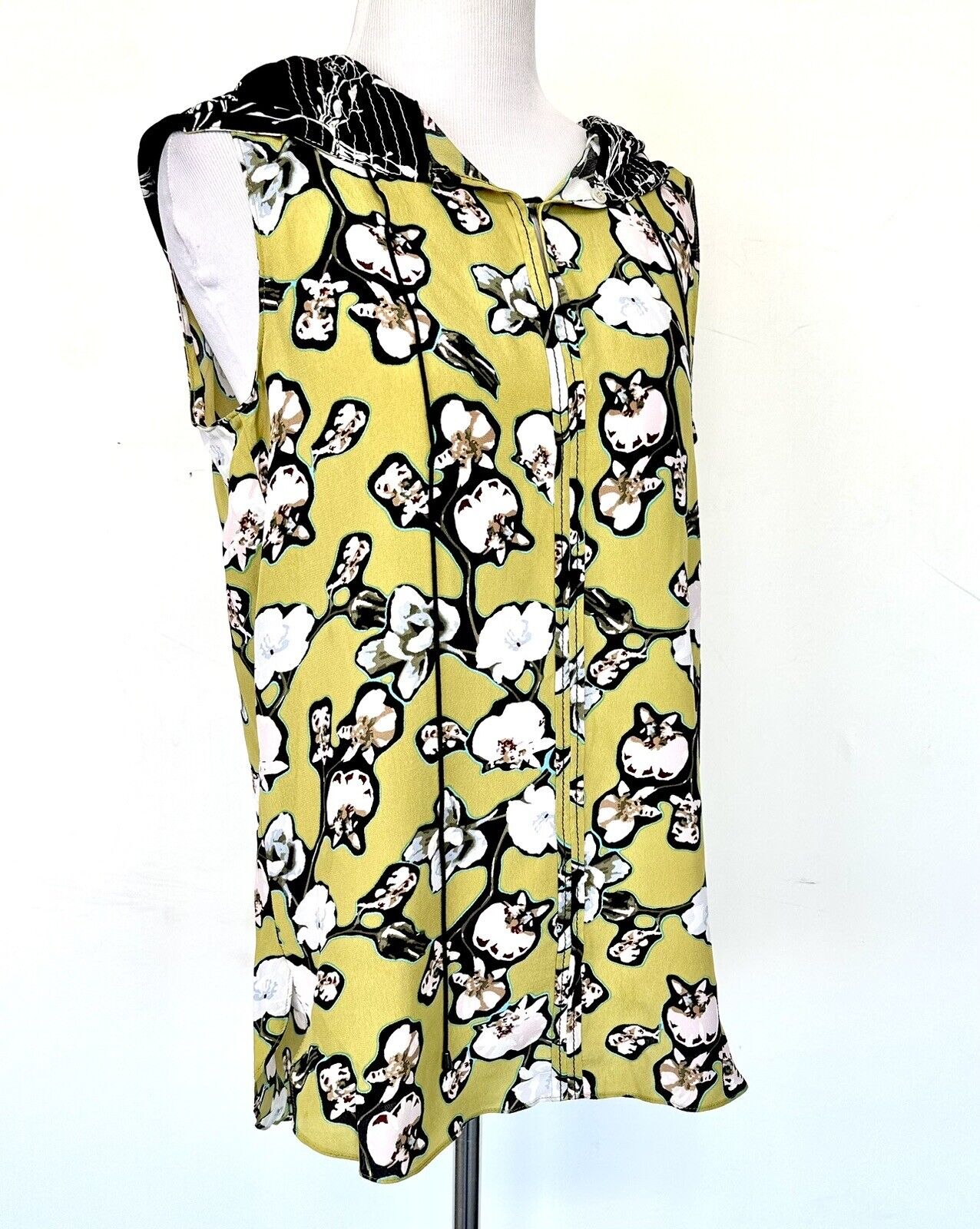 Dorothee Shaumacher Silk Mix Hoody Daydream Meadow Blouse Retail $317 Size 3 (M)