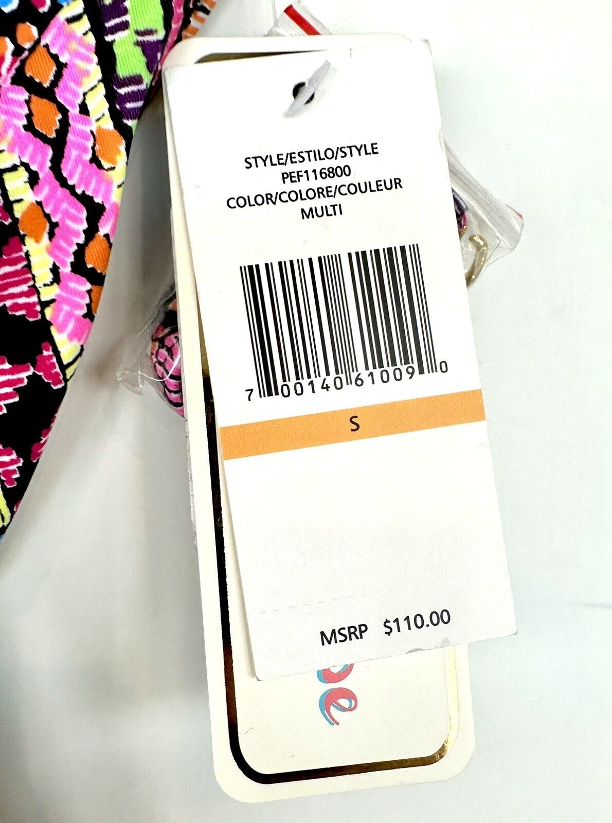 Pink Envelope Swimsuit One Piece Peplum Size S With Removable Strap Retail $110
