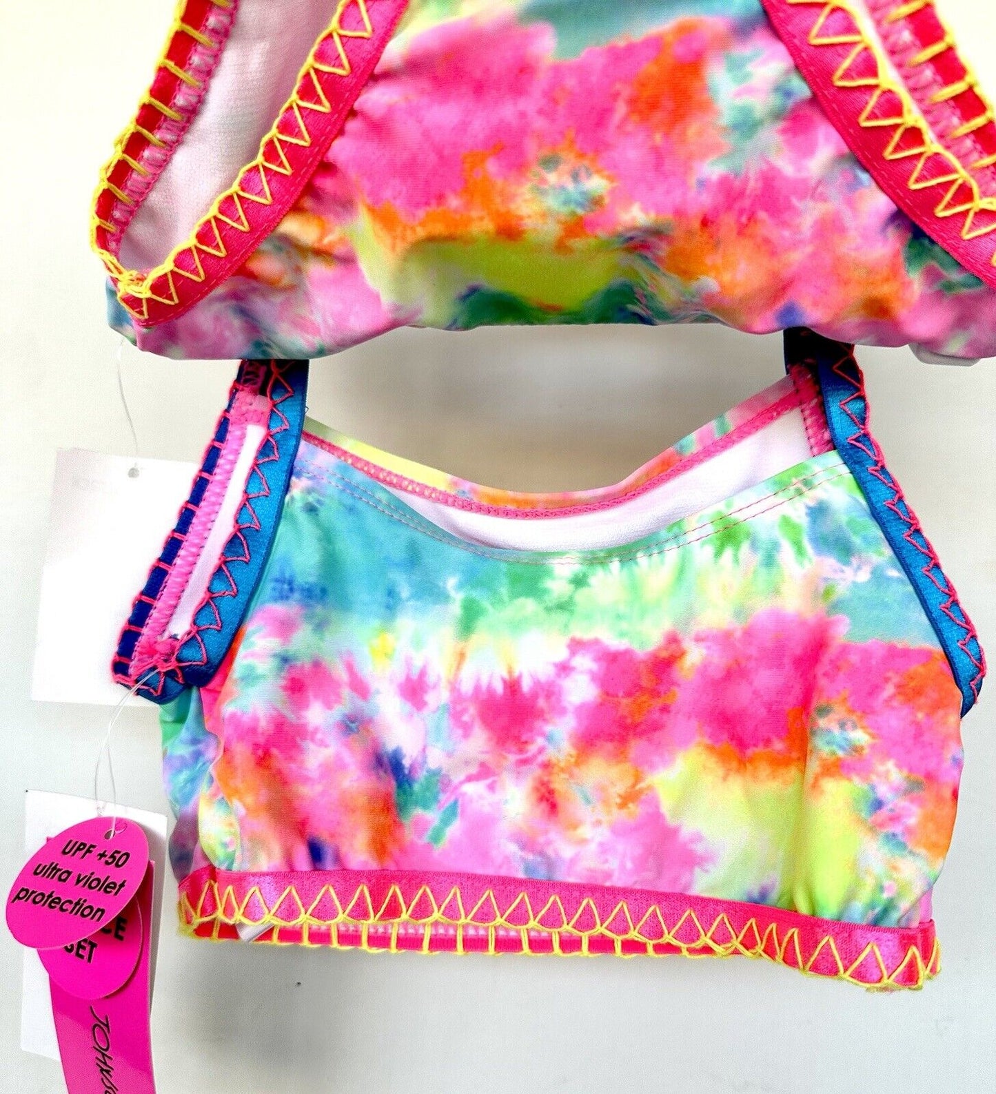 Betsey Johnson 2 Piece Swimsuit Age 5 Stitched Edge Price $22