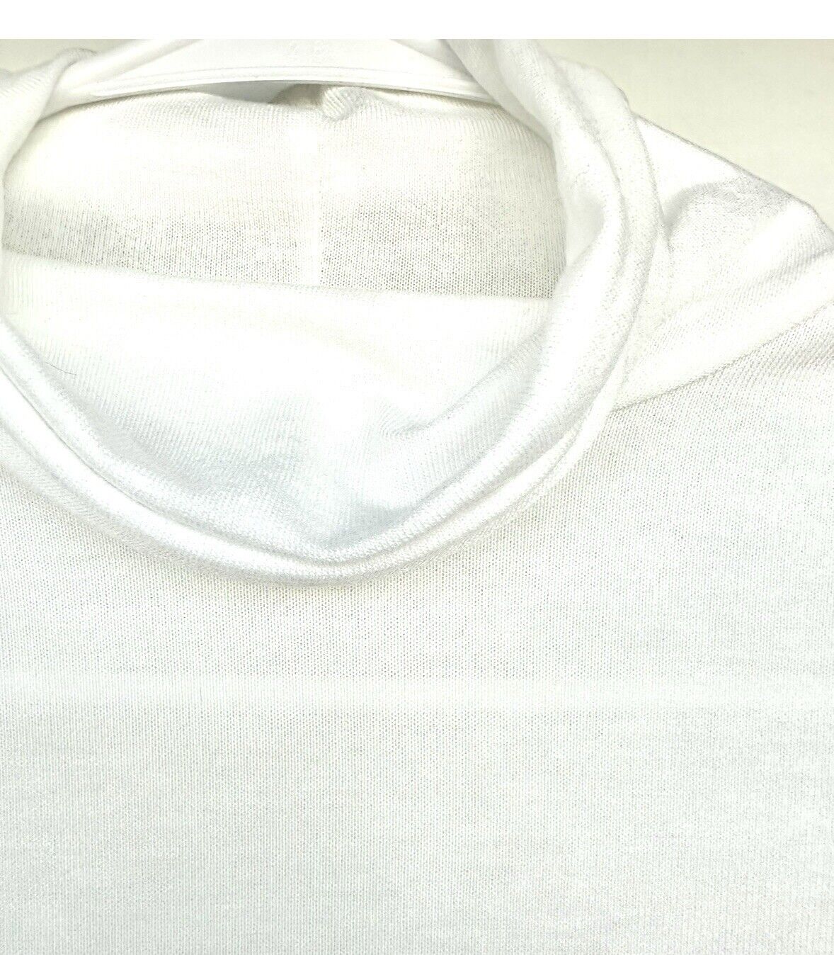 White Stretch Turtleneck Impeccable Pig Size Small Retails $54