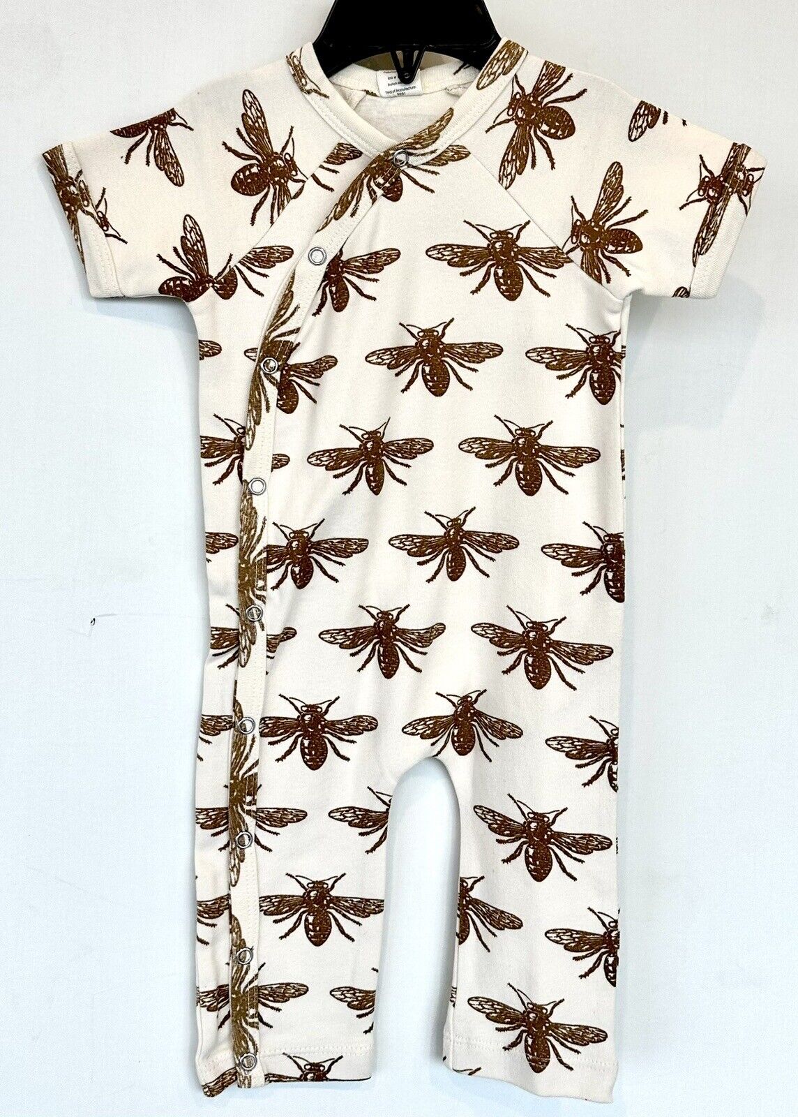 Kate Quinn SS Kimono Style Jumpsuit Organic Cotton Olive Bee 0-3 M Retail $38